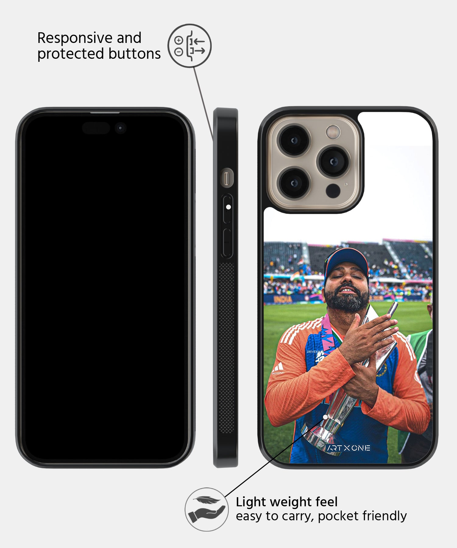 Rohit Sharma T20 Champion Mobile Back Cover