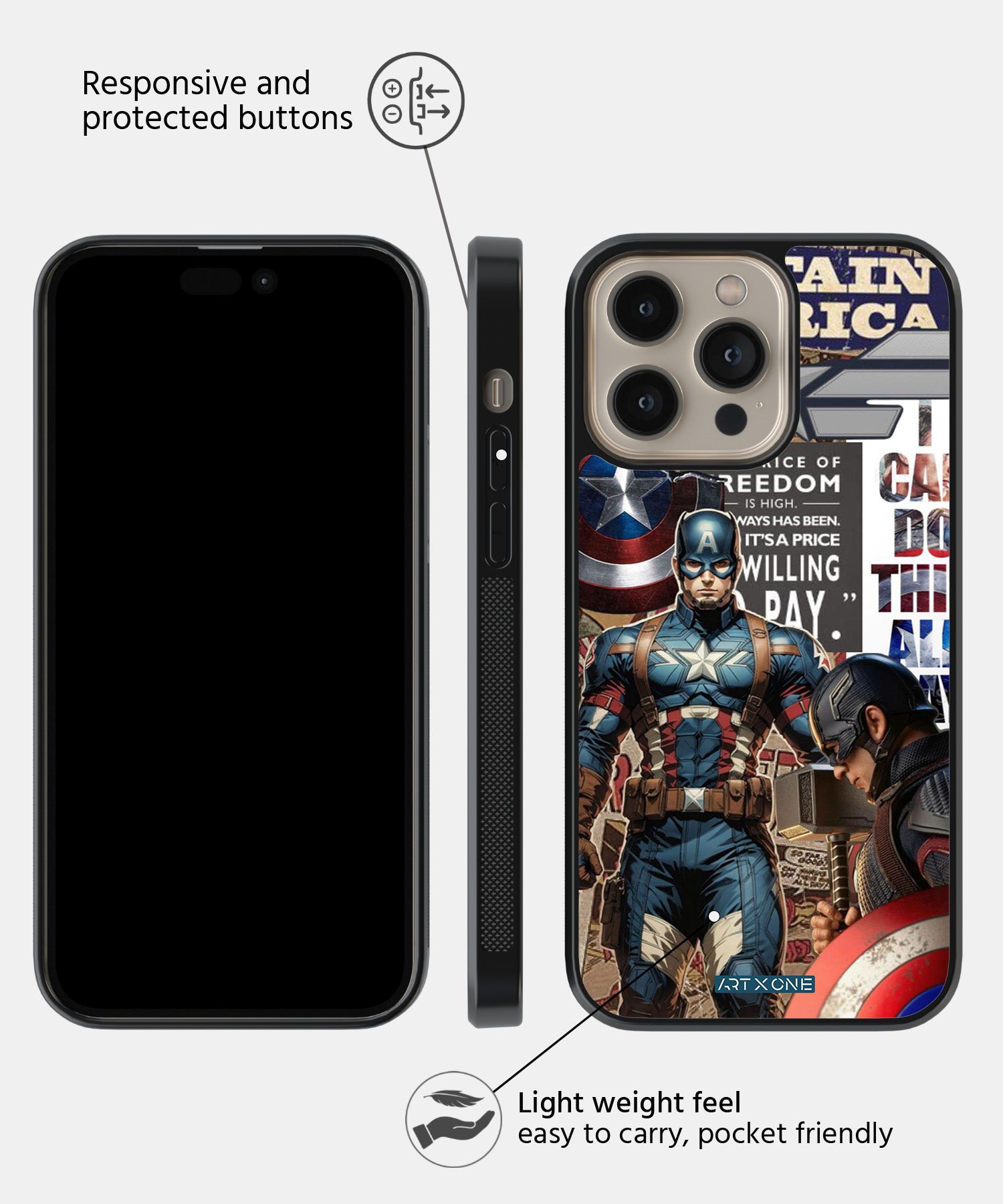 Captain American Originals Mobile Back Cover