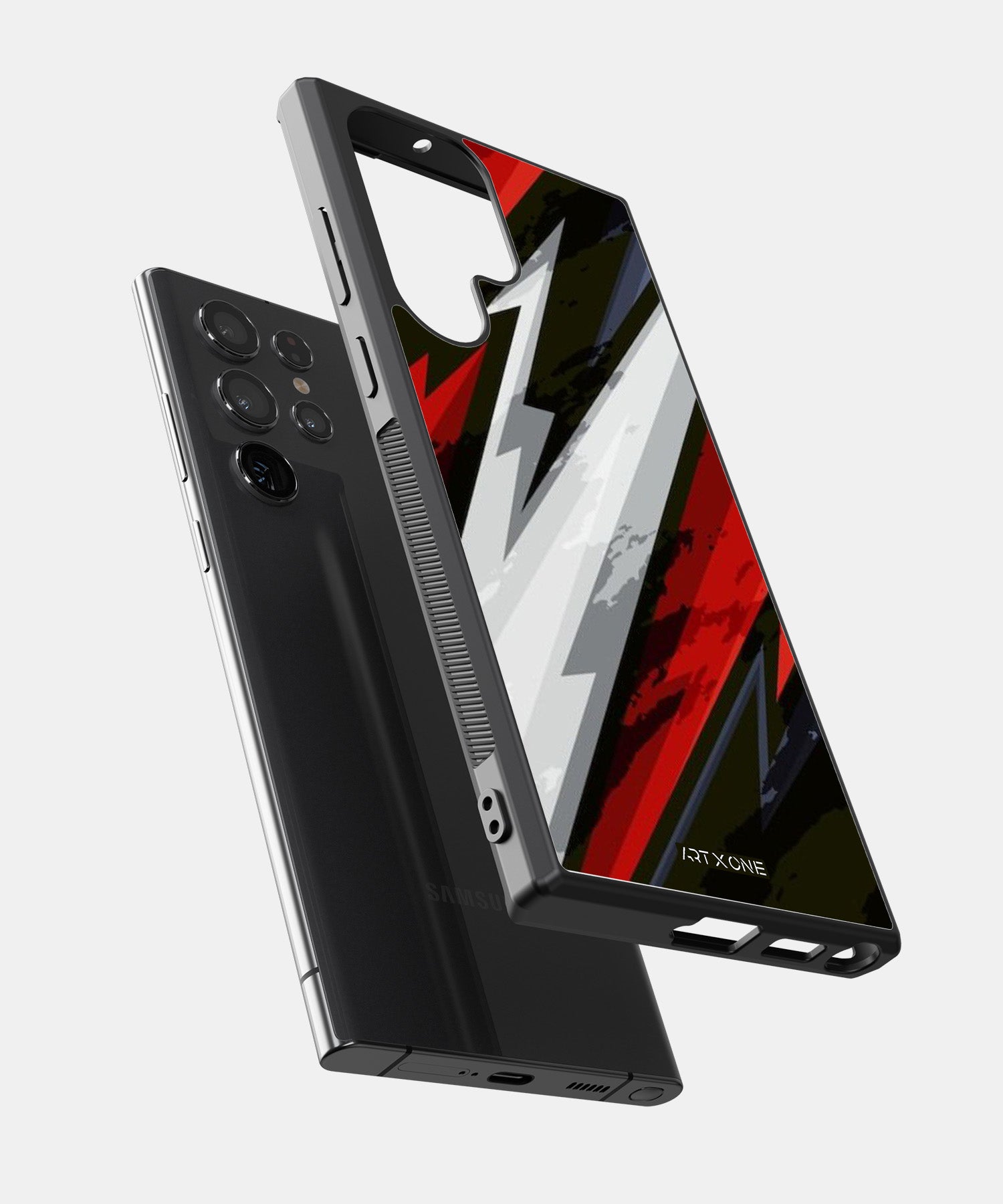 Abstract Red & Black Geometric Pattern Mobile Back Cover