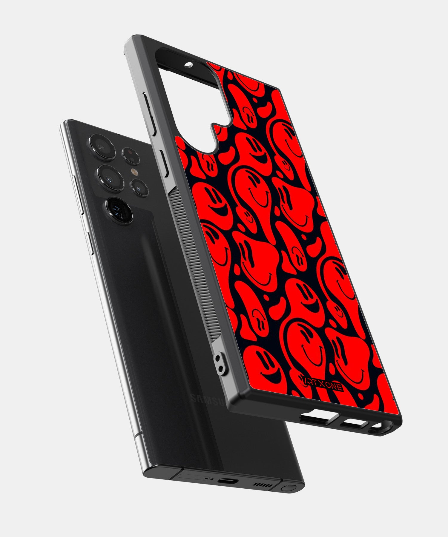 Distorted Red Emoticons Mobile Back Cover