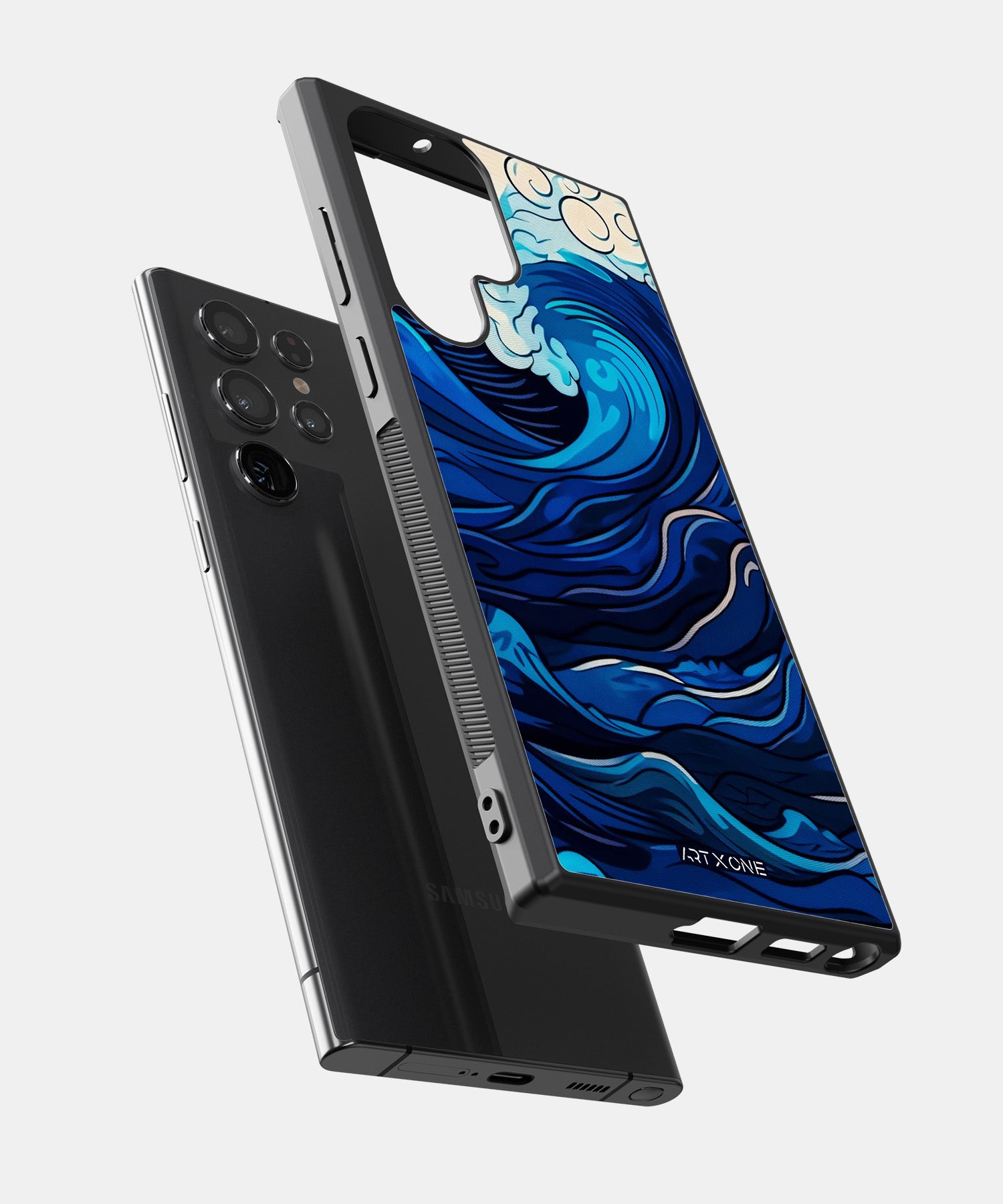 Artistic Blue Waves Mobile Back Cover