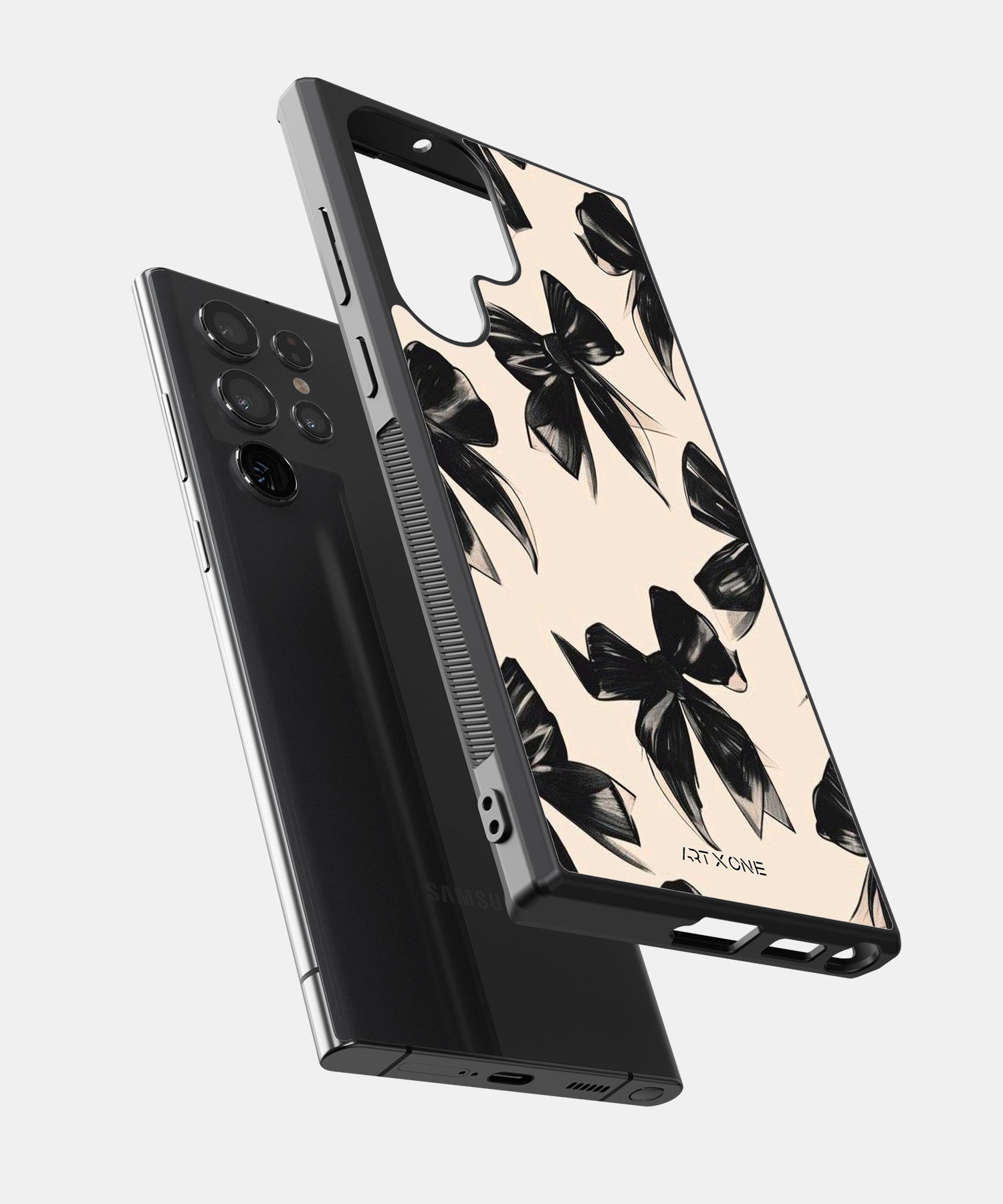 Vintage Noir Bow Mobile Back Cover