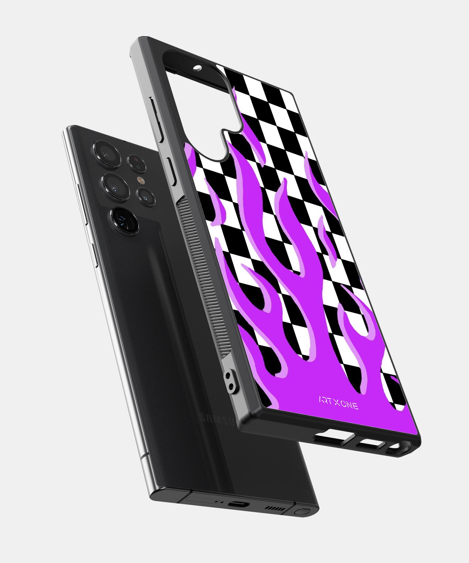 Checkered Purple Flame