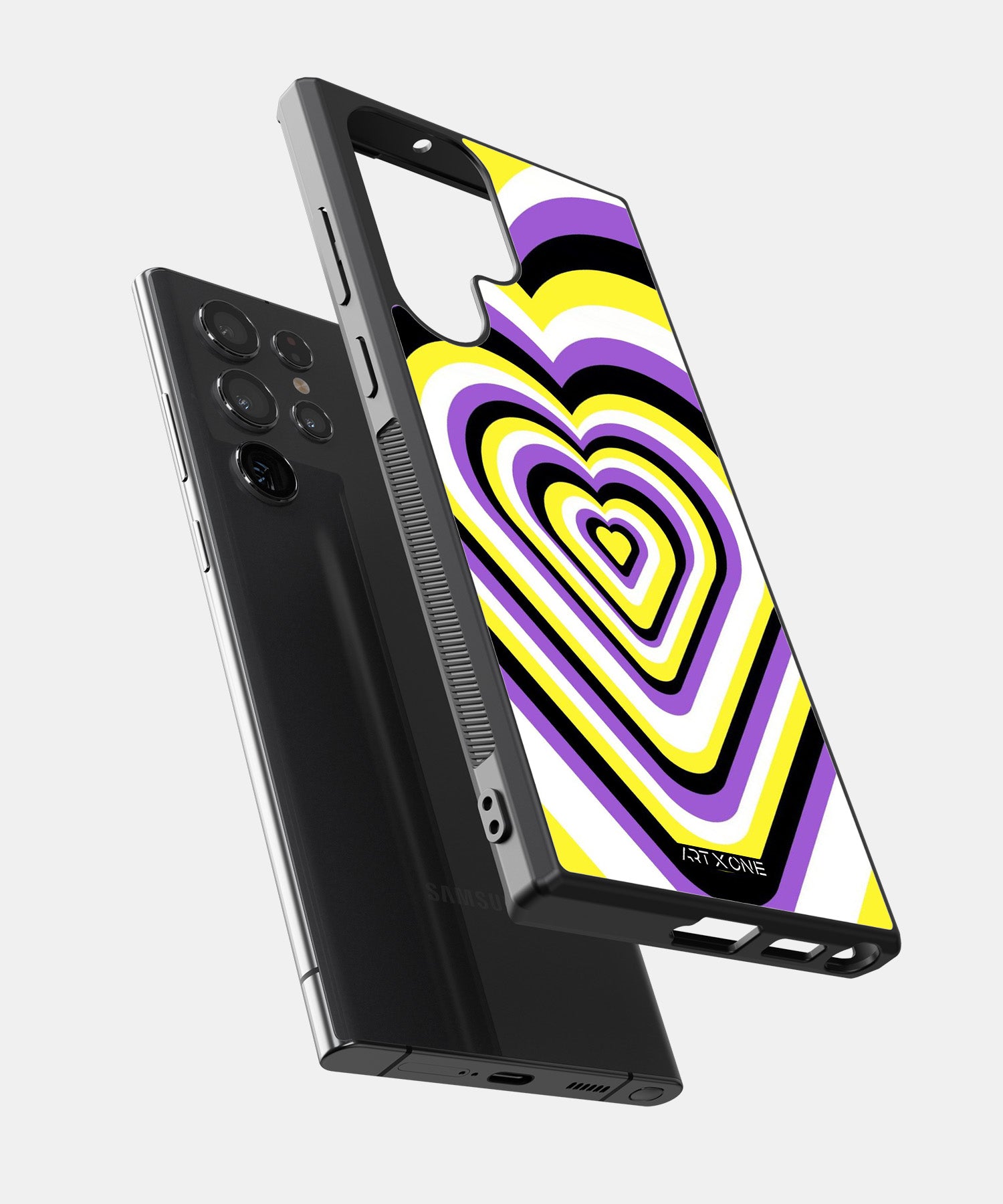 Yellow & Black Heart Y2K