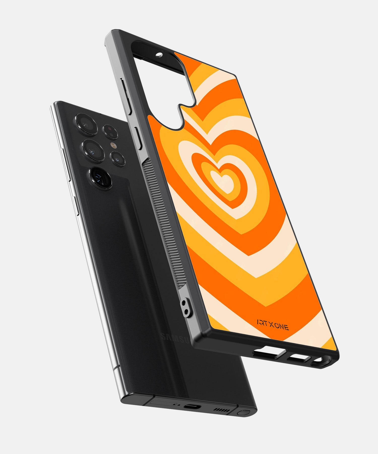 Y2K Orange Retro Hearts