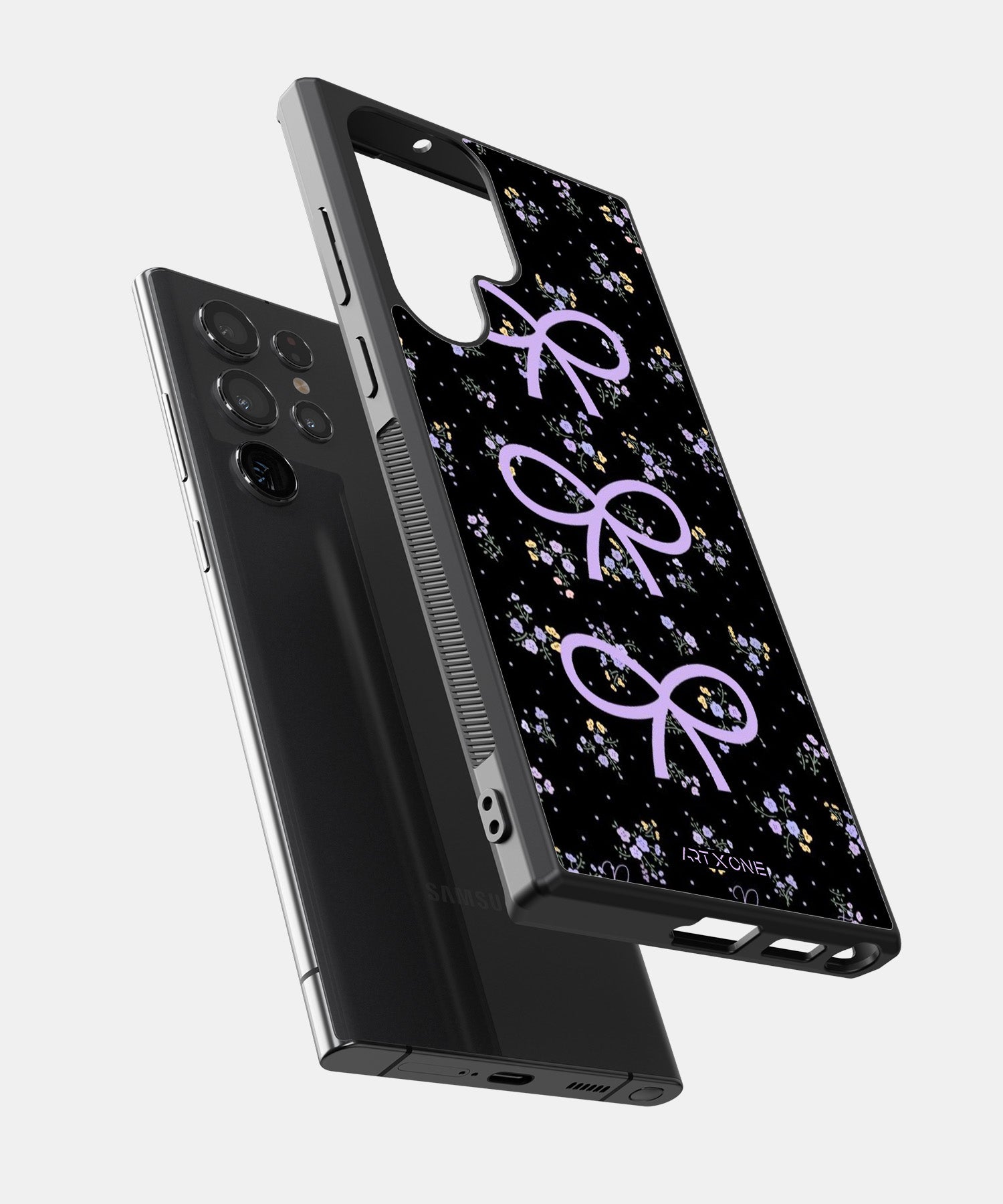 Midnight Bloom Bows Mobile Back Cover