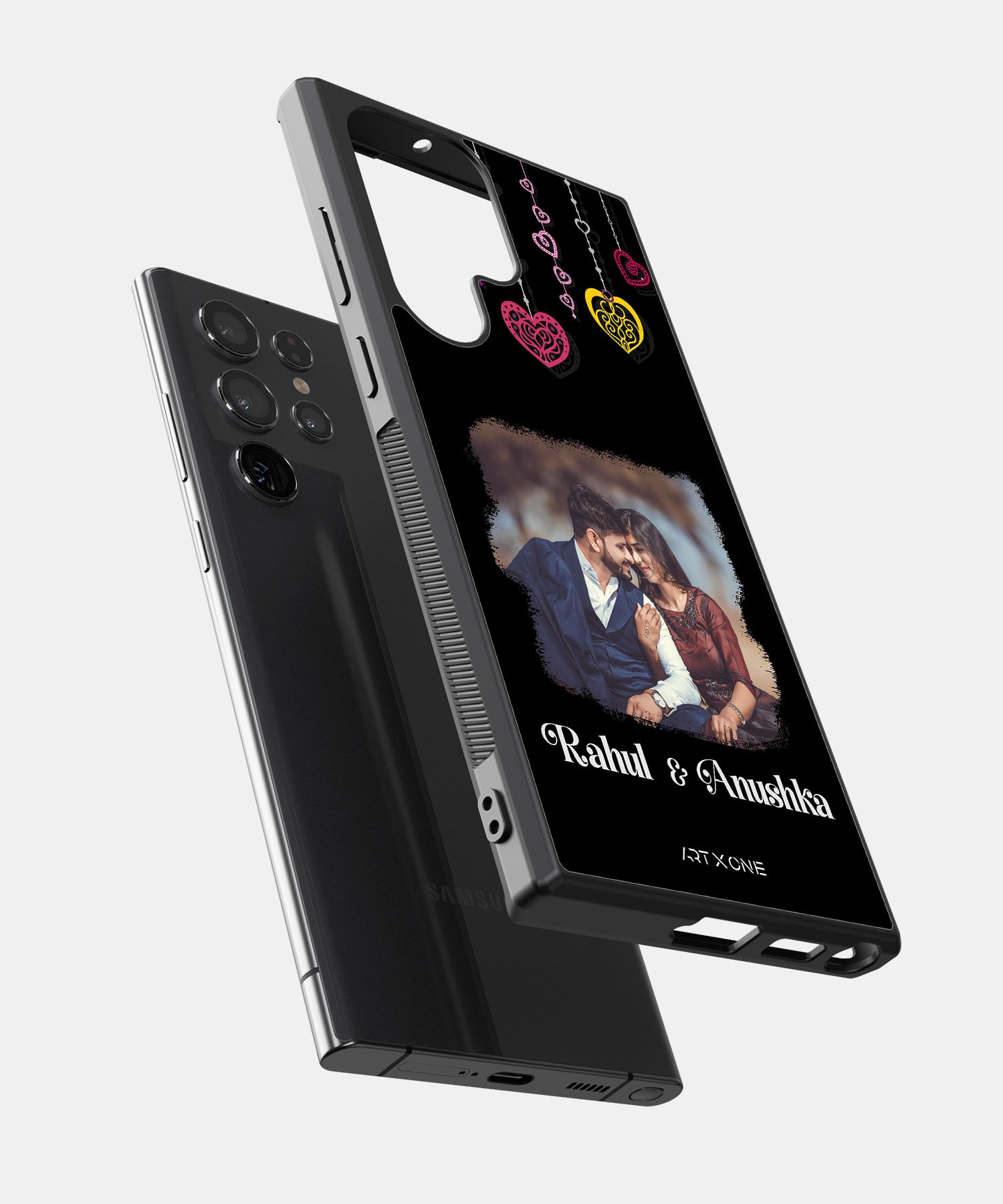 Custom Couple Photo & Names Mobile Back Cover