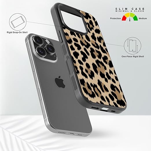 ARTXONE Brown Leopard Skin Printed Case for iPhone 16