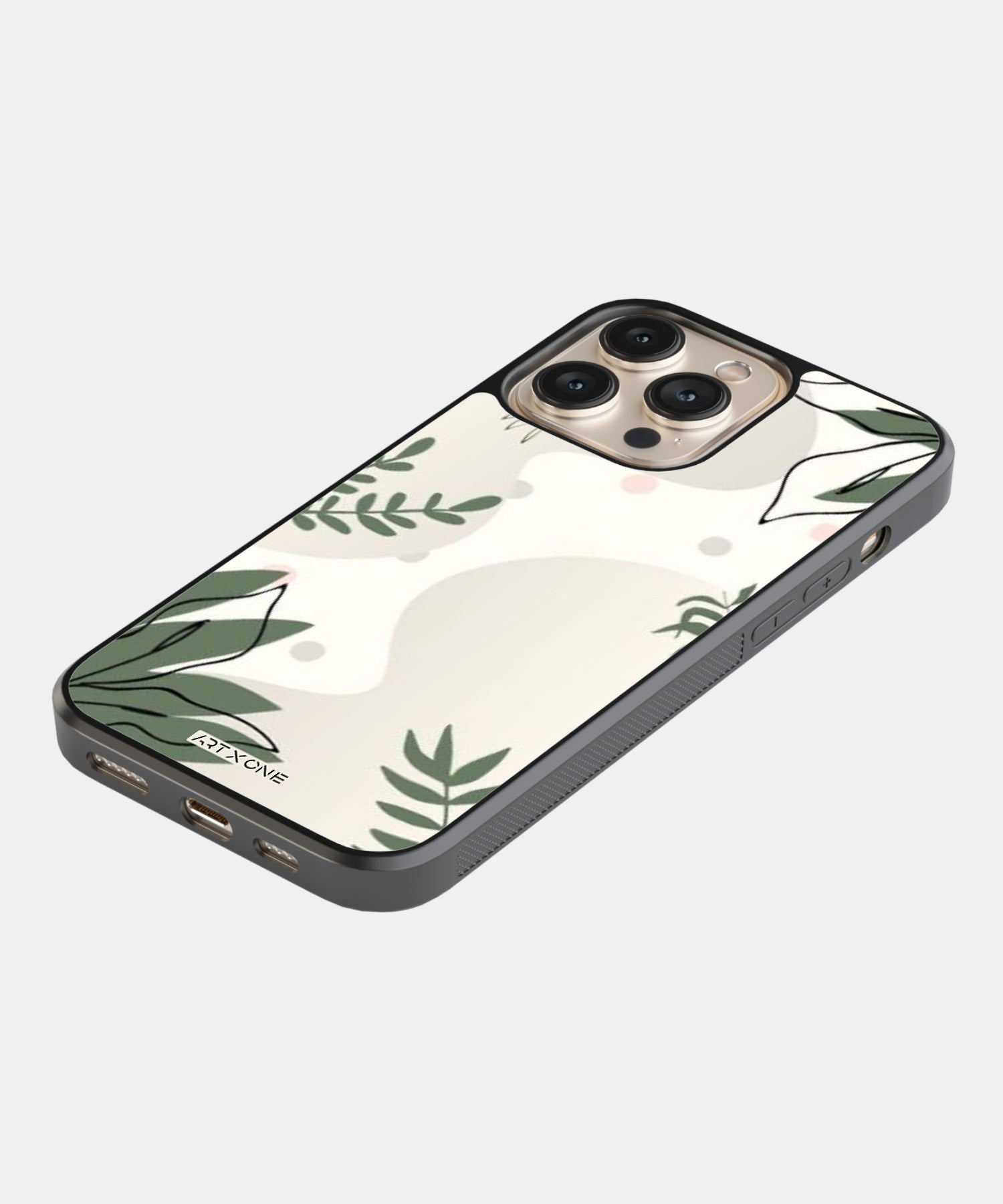 Simple Green Leafs Abstract Mobile Back Cover
