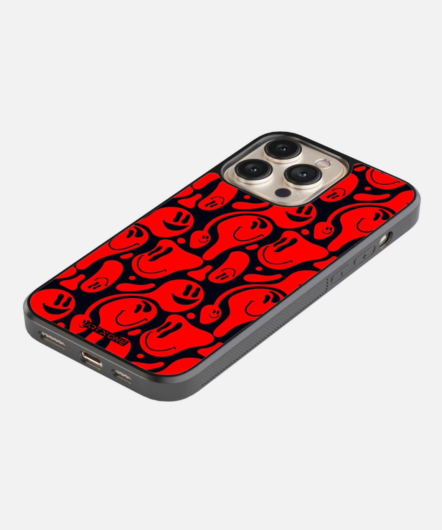 Distorted Red Emoticons Mobile Back Cover