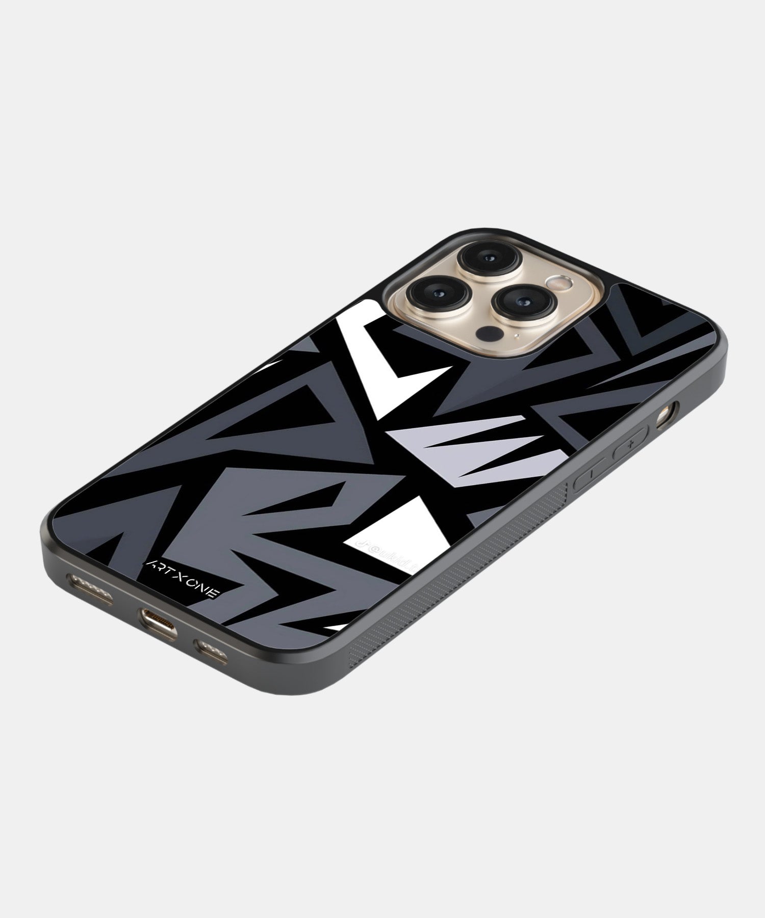 Abstract Black & Grey Geometric Pattern Mobile Back Cover