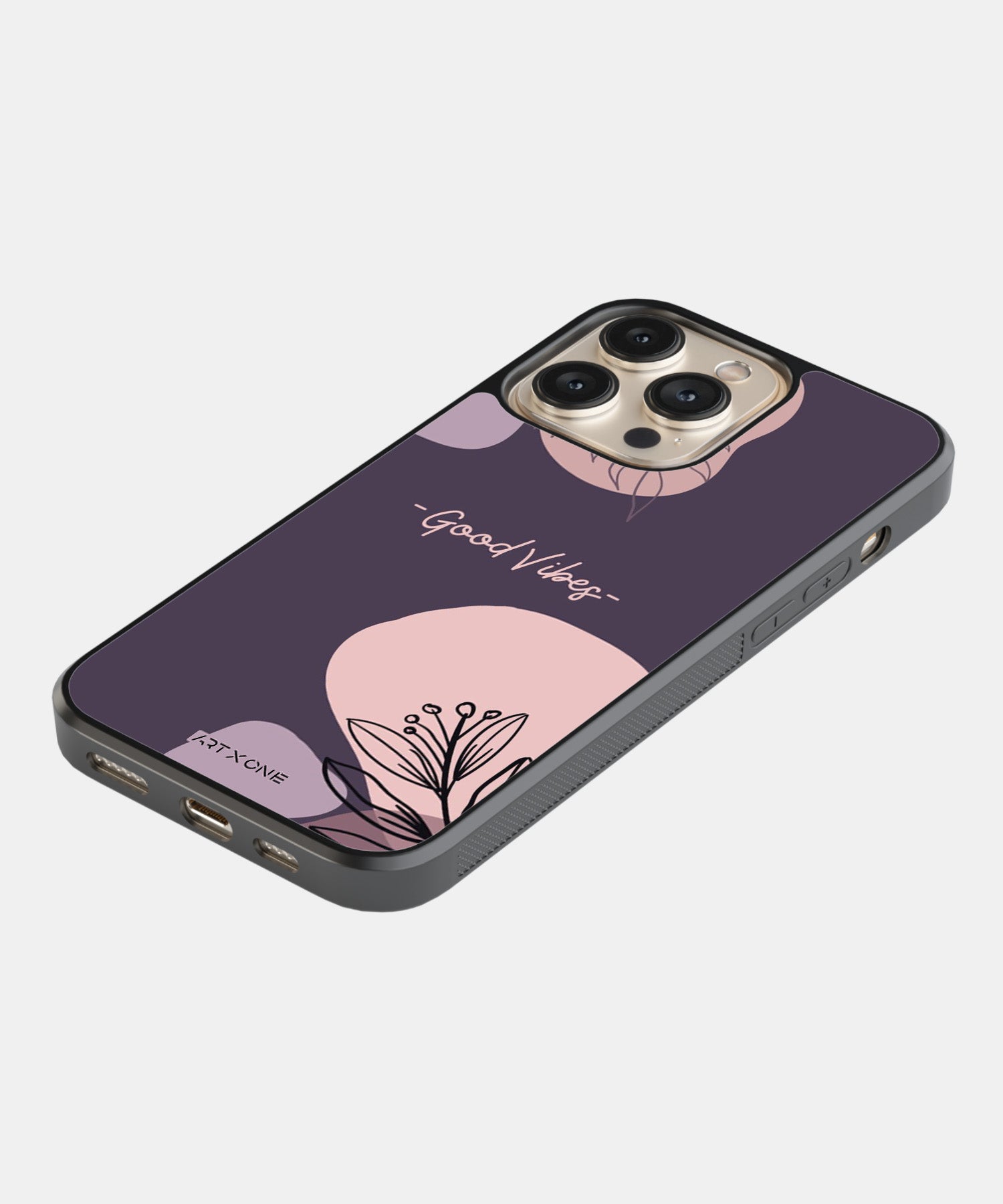 Purple Good Vibes Abstract Mobile Back Cover