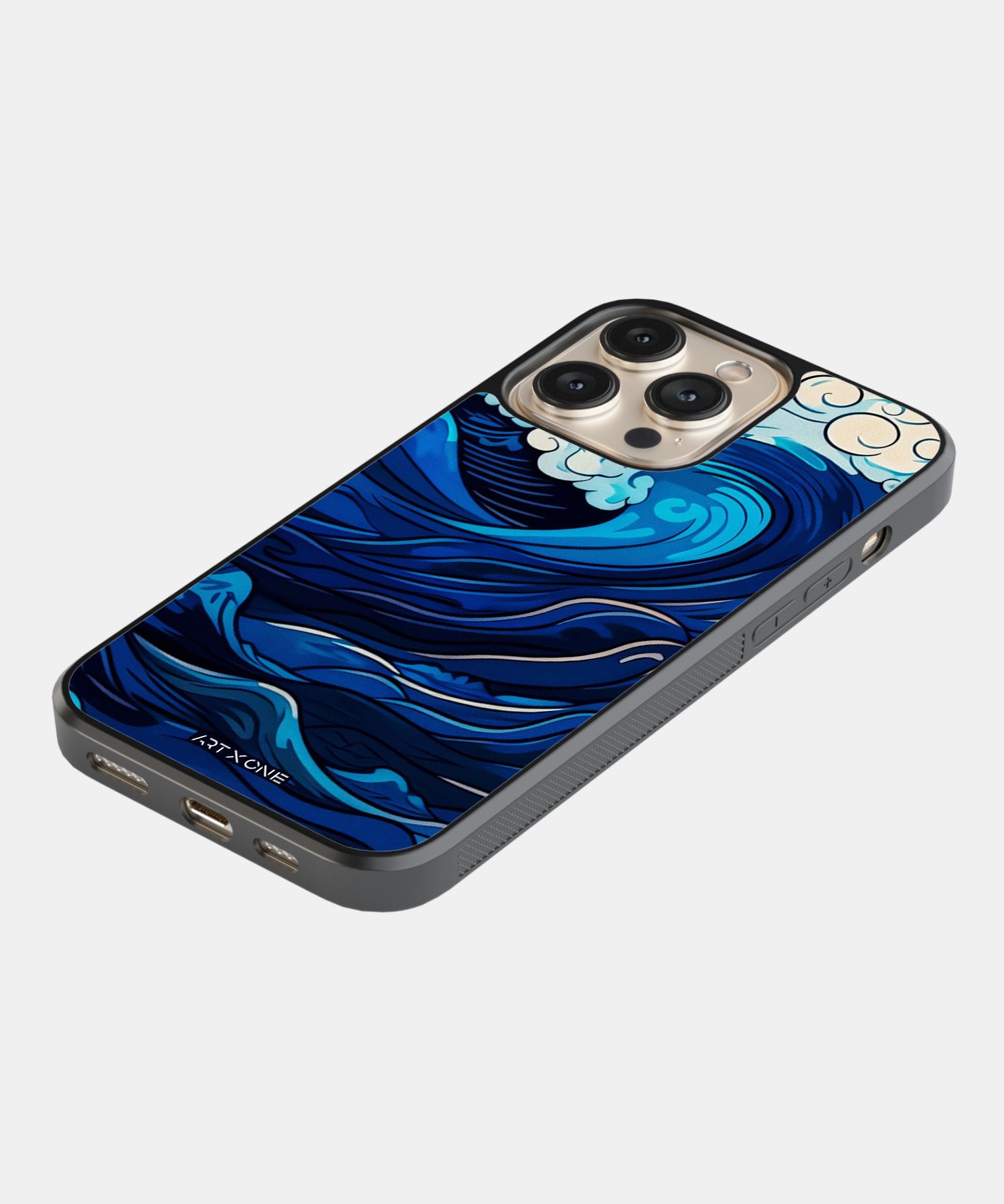 Artistic Blue Waves Mobile Back Cover