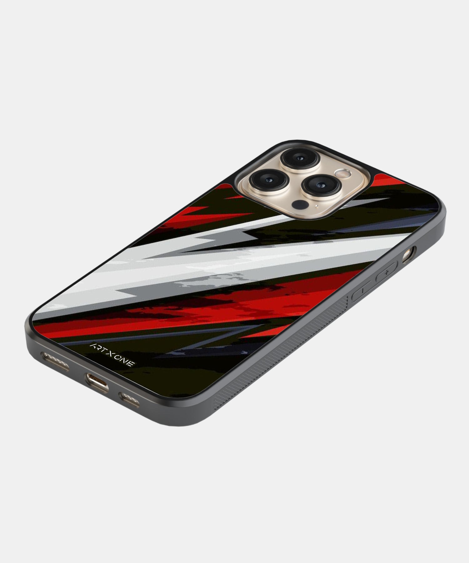 Abstract Red & Black Geometric Pattern Mobile Back Cover