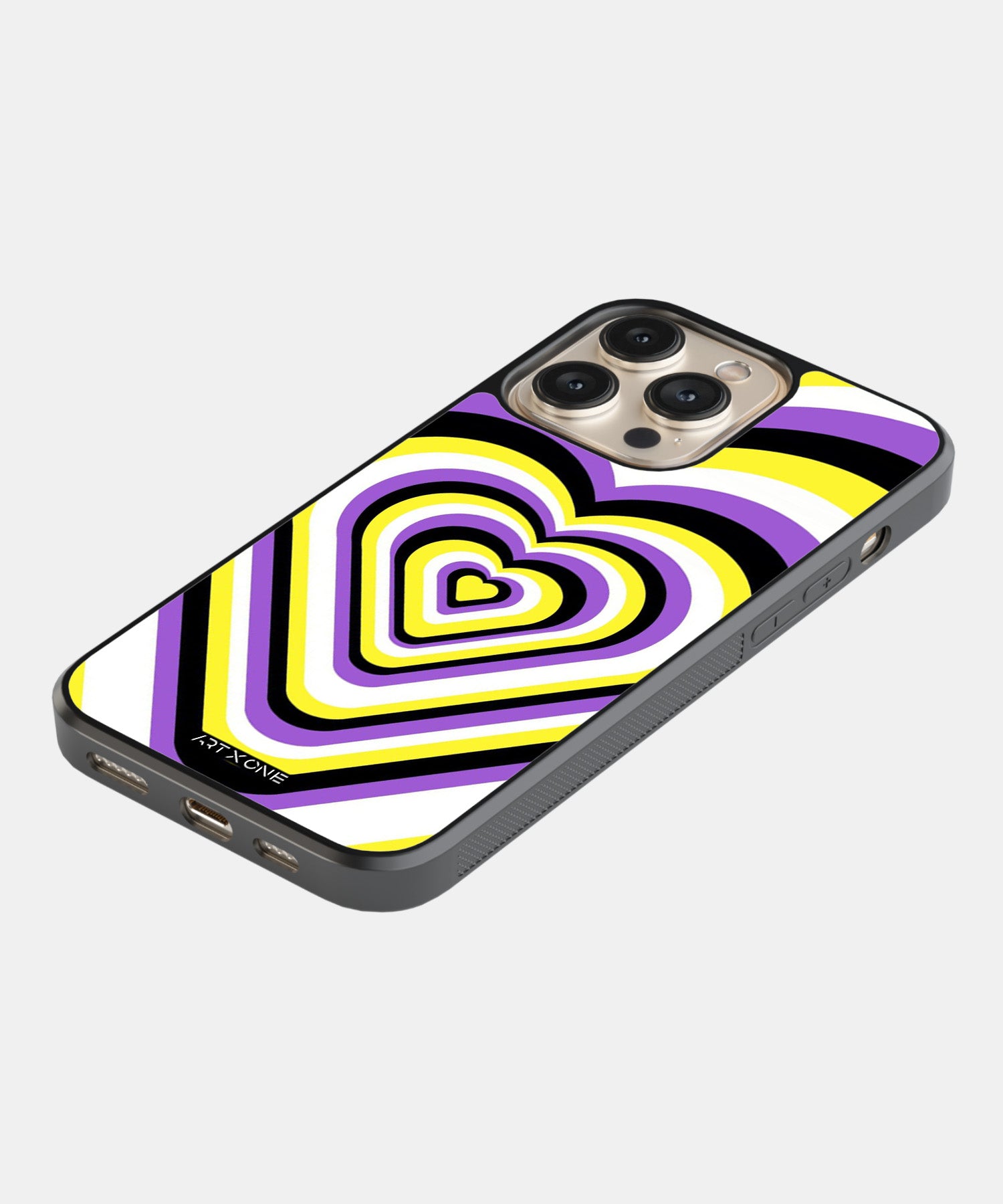 Yellow & Black Heart Y2K