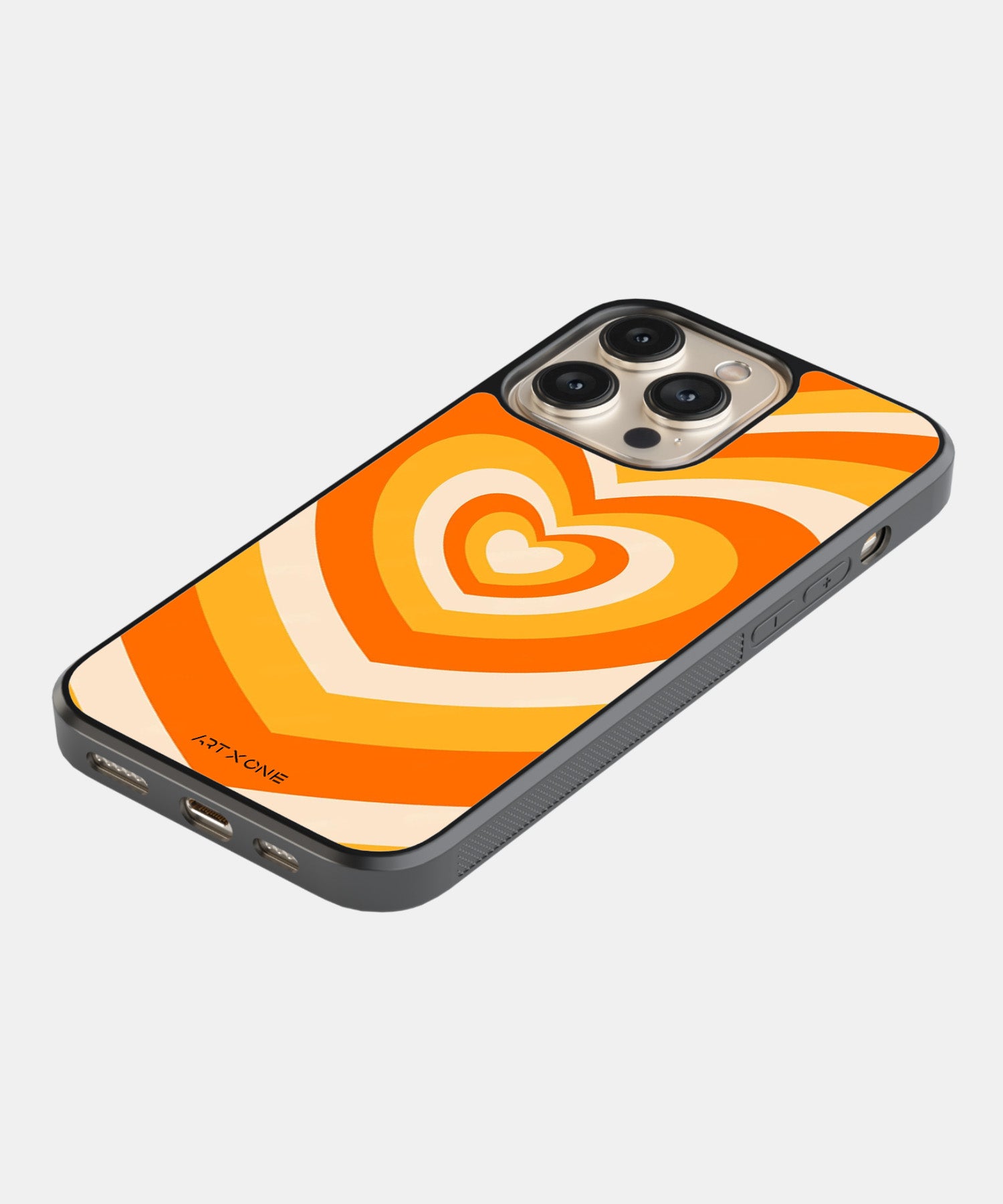 Y2K Orange Retro Hearts