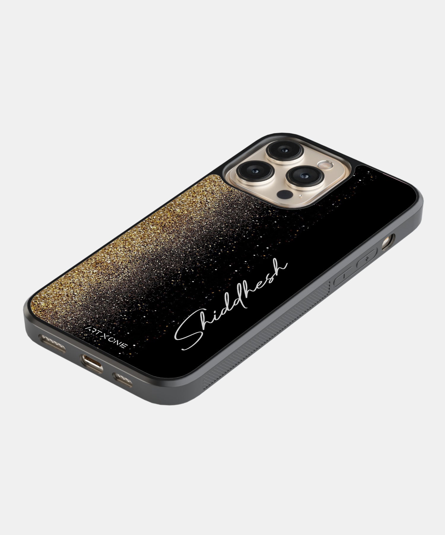 Golden Glitter Mobile Back Cover