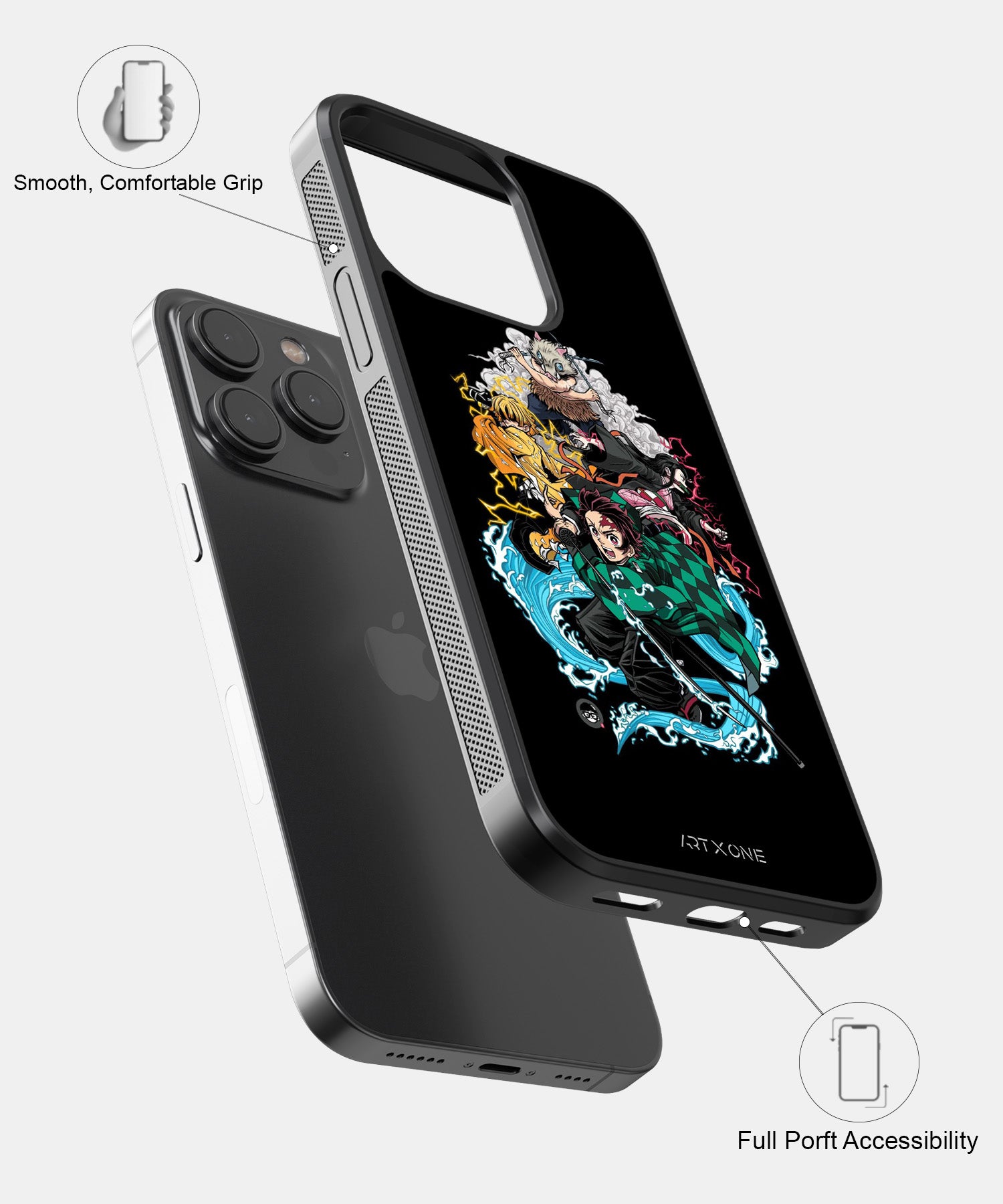 Black Demon Slayer Mobile Back Cover