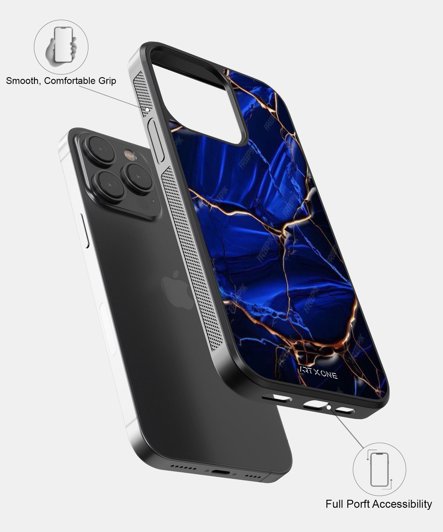 Teal Marbel Mobile Back Cover