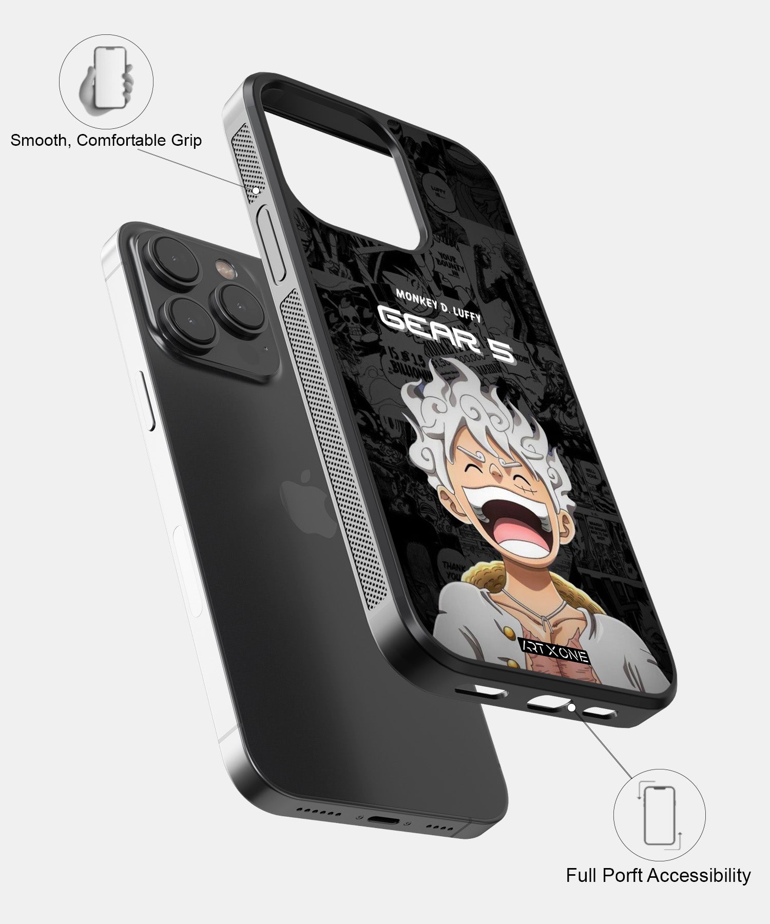 One Piece  (Luffy Gear 5 Black) Mobile Back Cover
