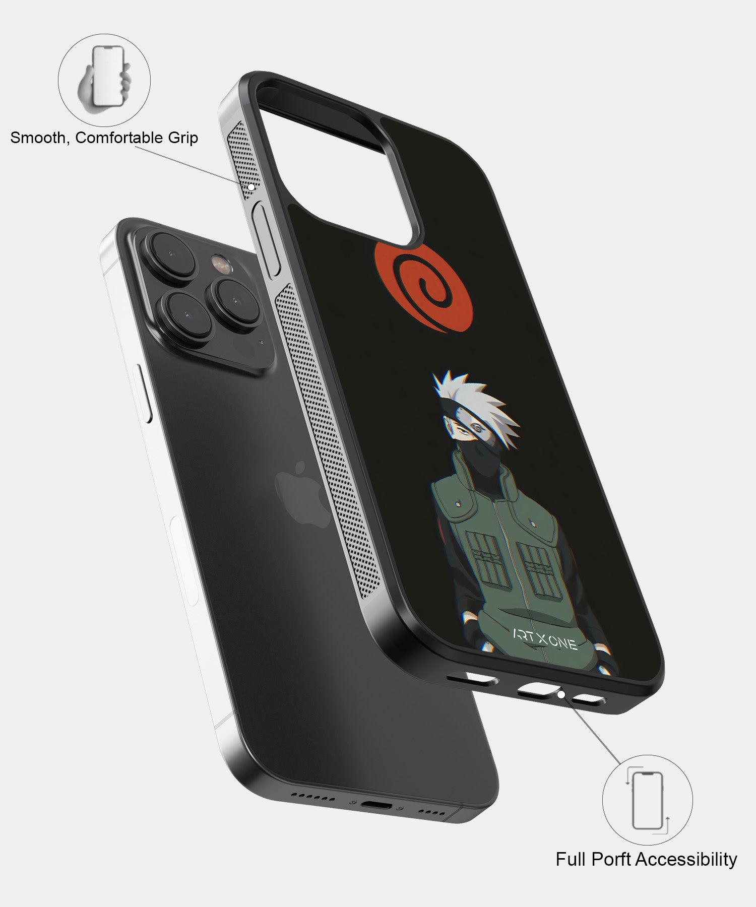 Black Kakashi Mobile Back Cover