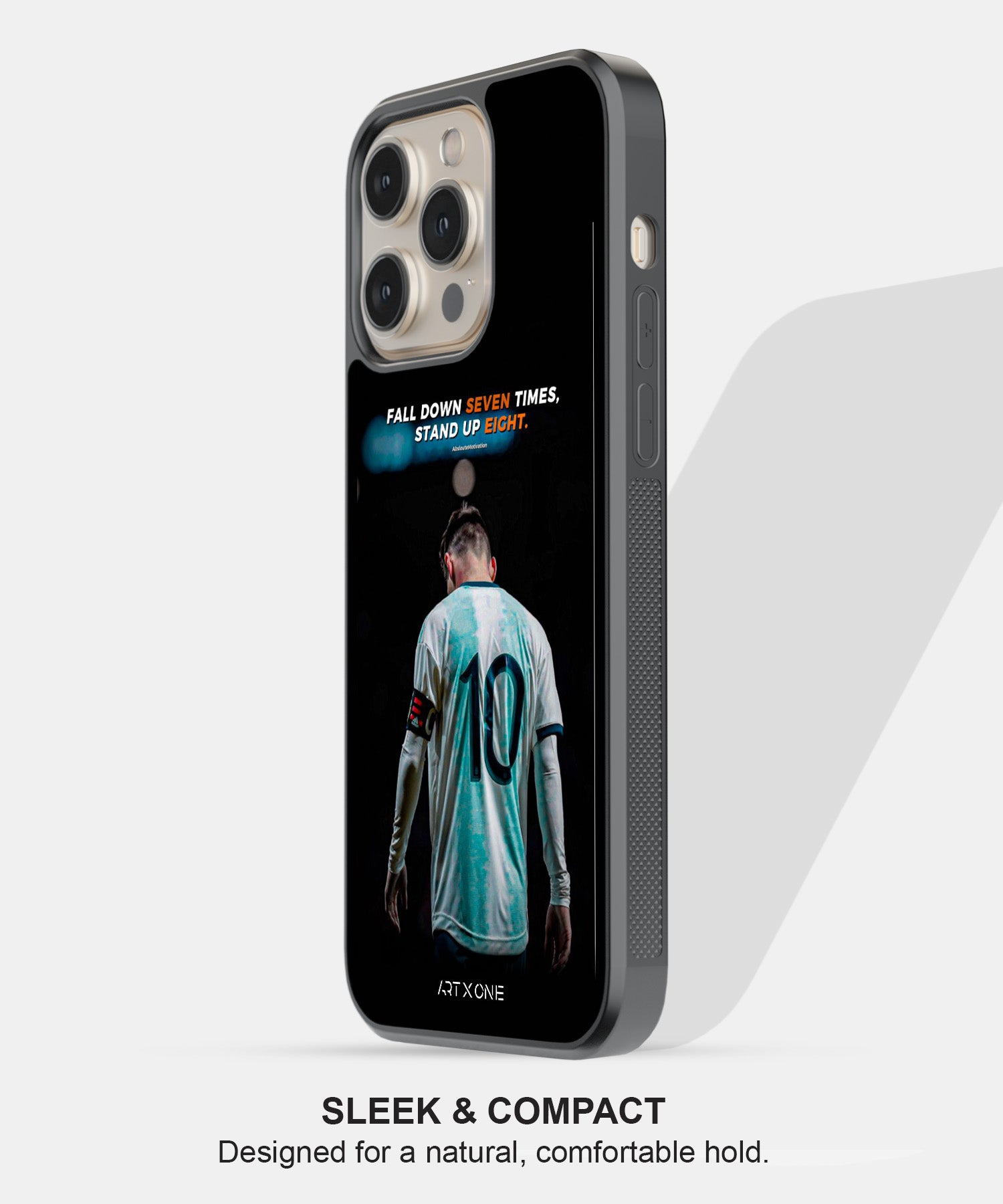 Football (Never Give Up Messi) Mobile Back Cover