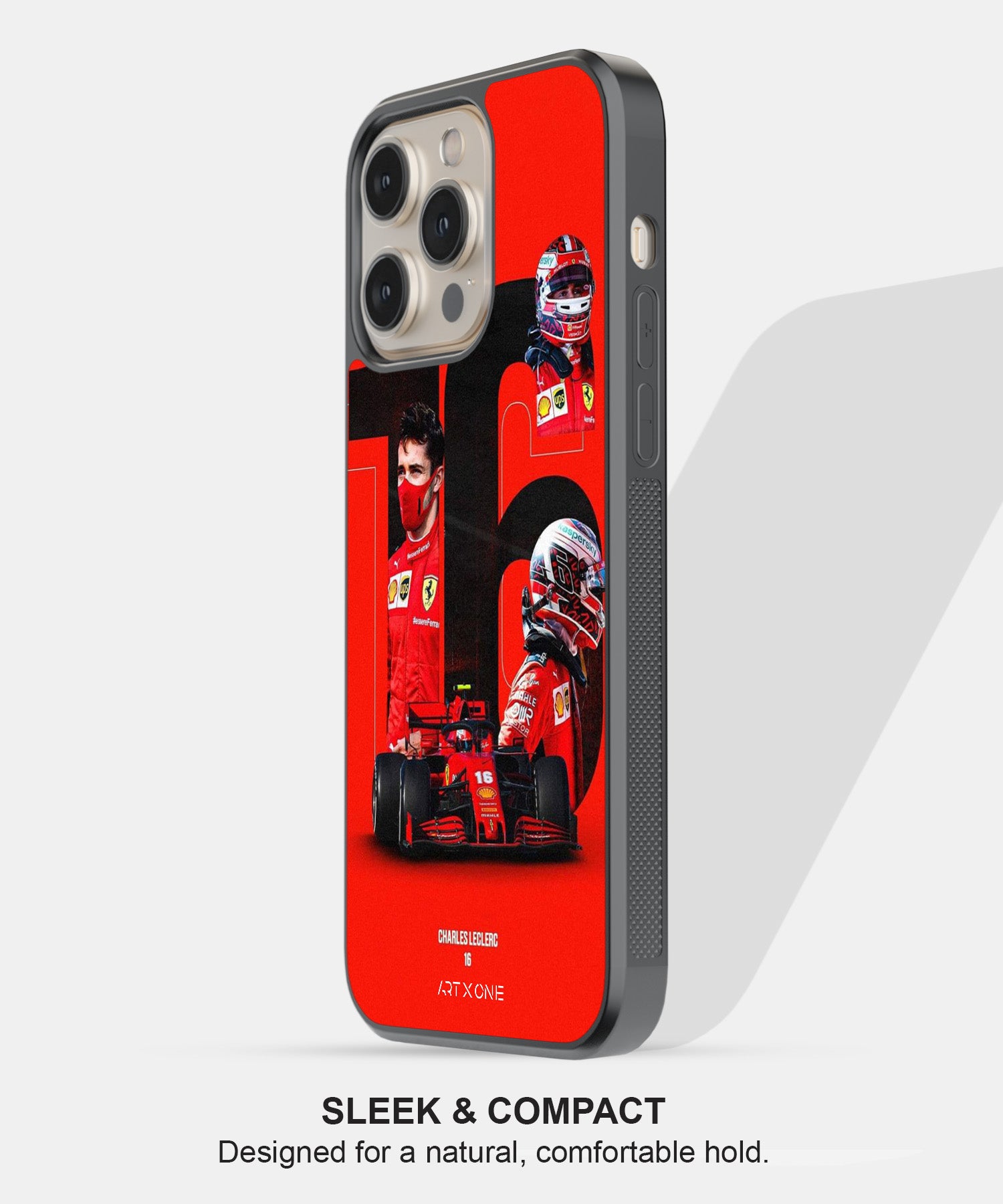 Charles Leclerc 16 F1 Race Mobile Back Cover