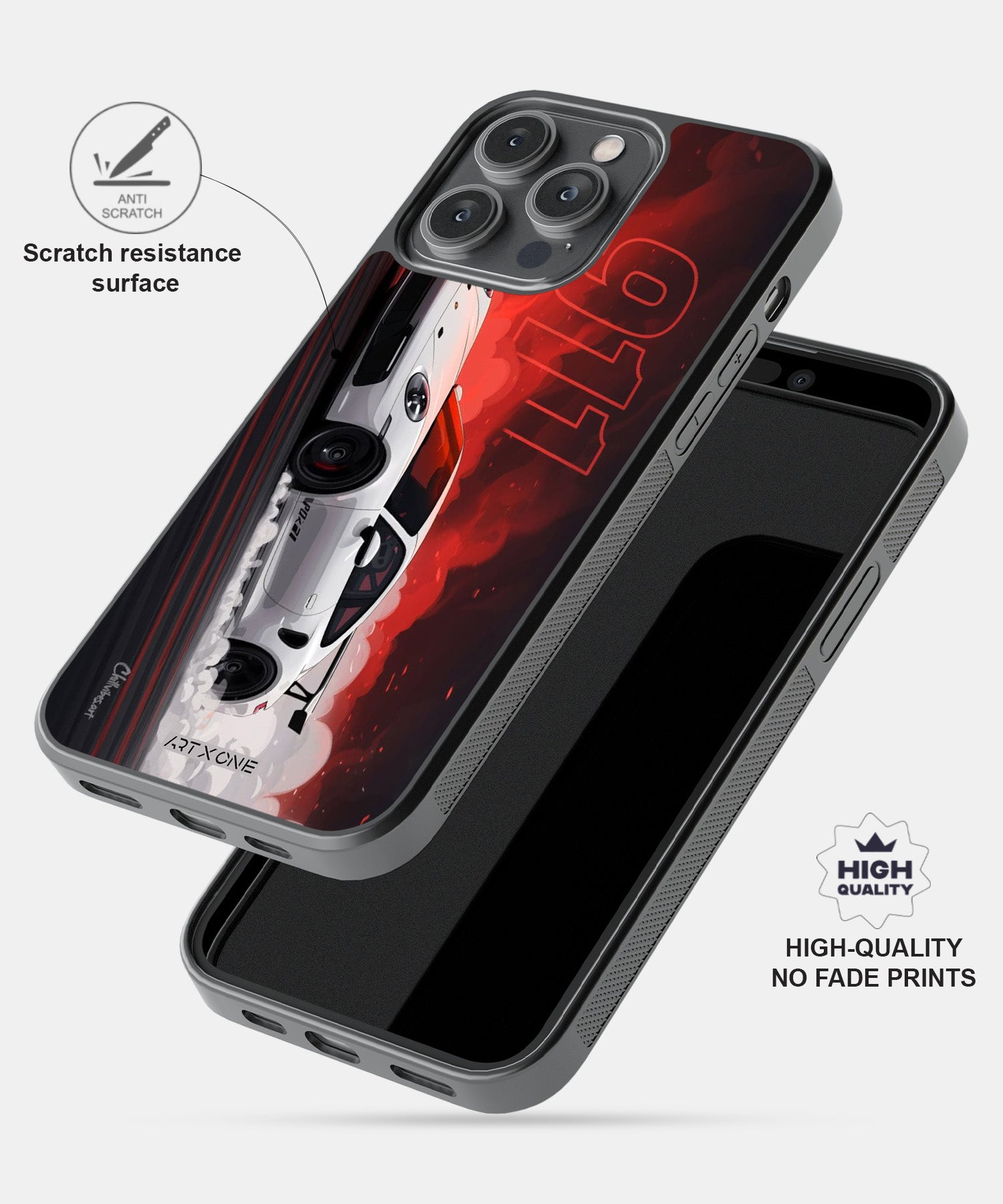 Sports Car  (White 911) Mobile Back Cover