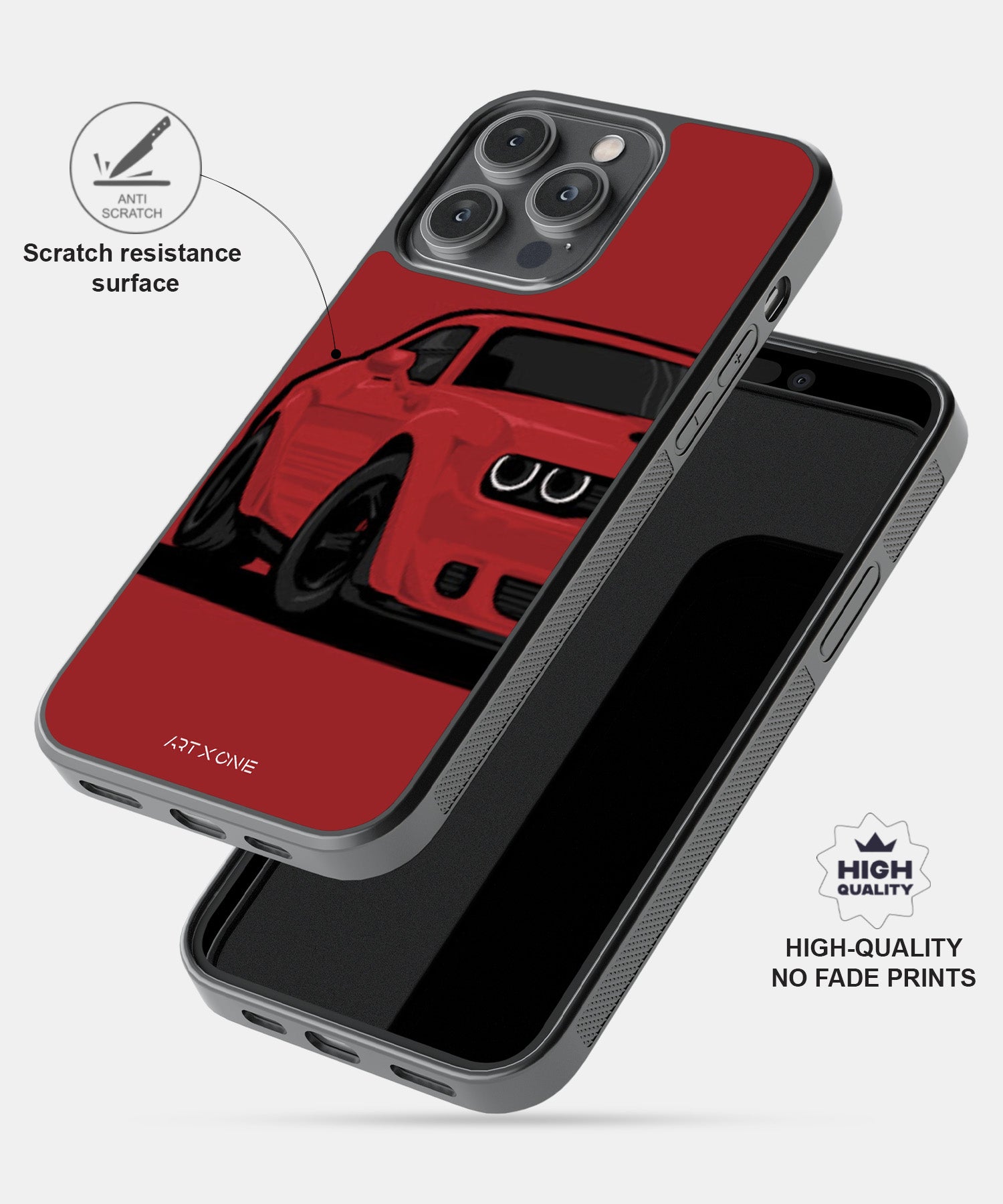 Sleek Red Sports Car Designer Mobile Back Cover