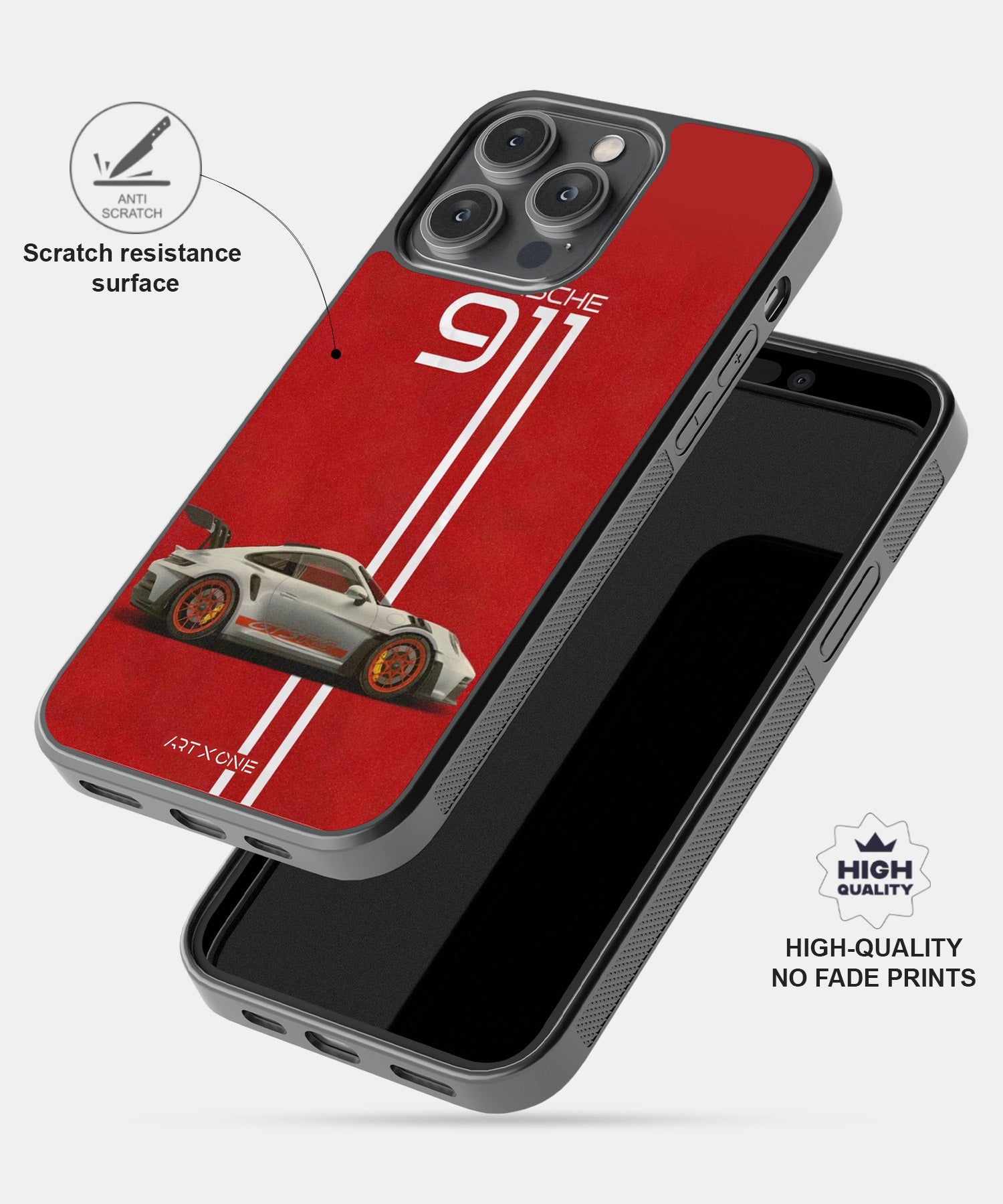Sports Car  (Porsche 911 Red) Mobile Back Cover