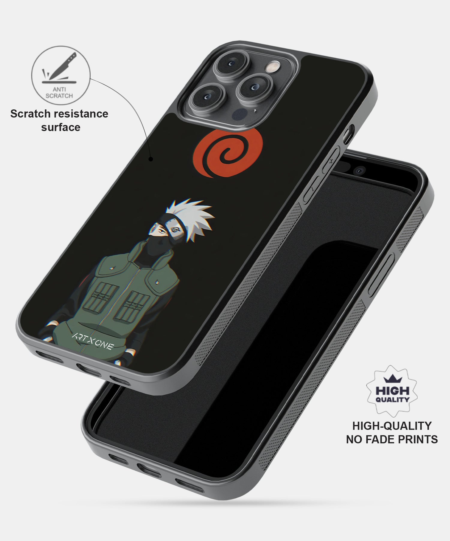 Black Kakashi Mobile Back Cover