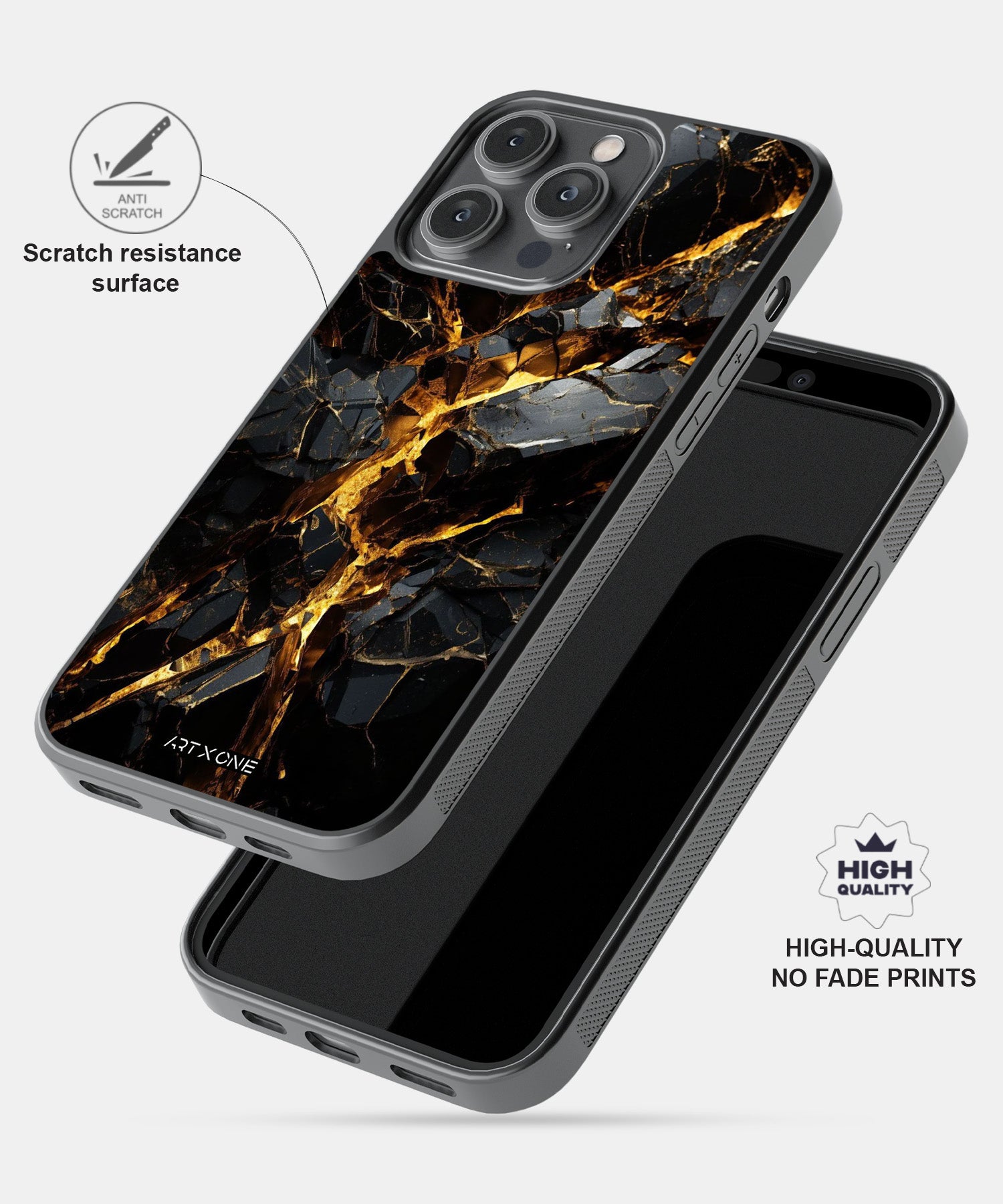 Black Marbel Mobile Back Cover