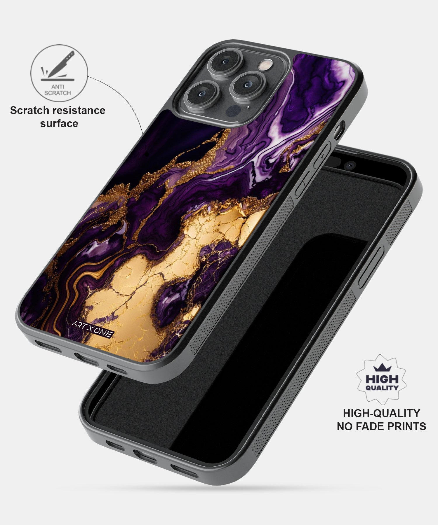 Purple Marbel Mobile Back Cover