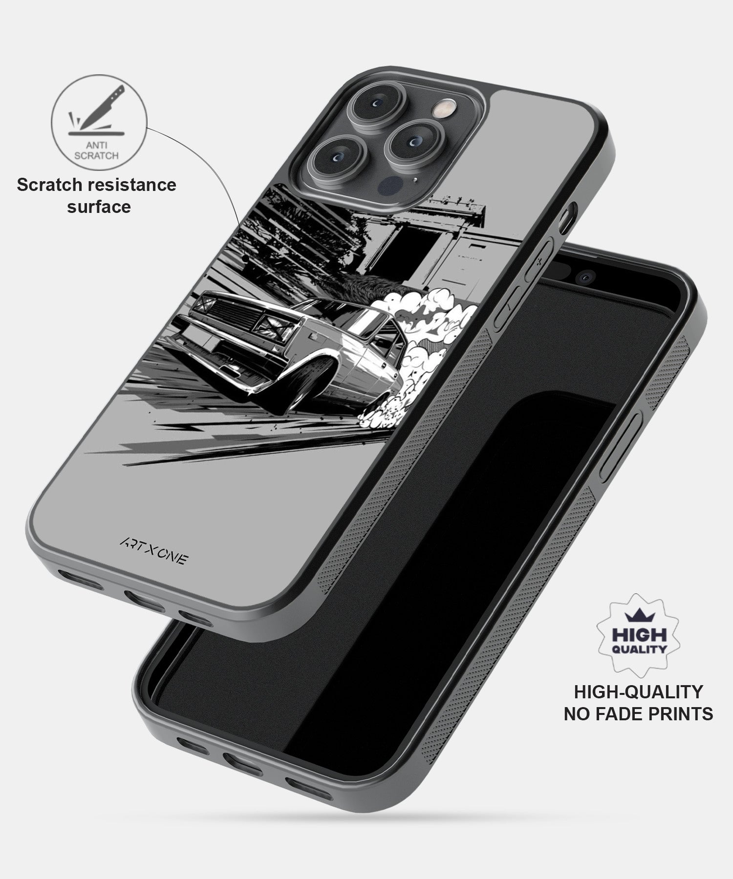 Vintage Car Grayscale Mobile Back Cover