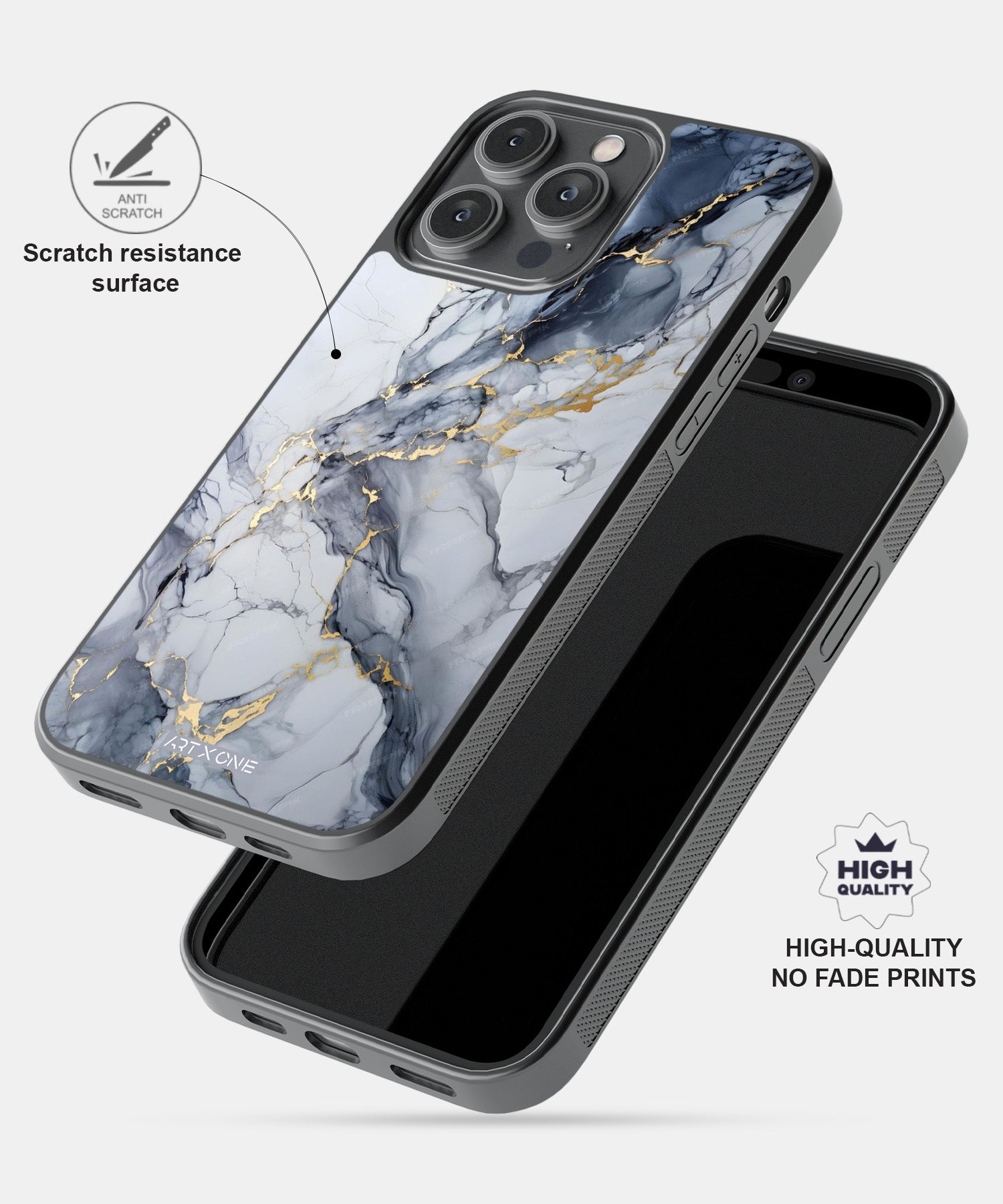 White Marbel Mobile Back Cover