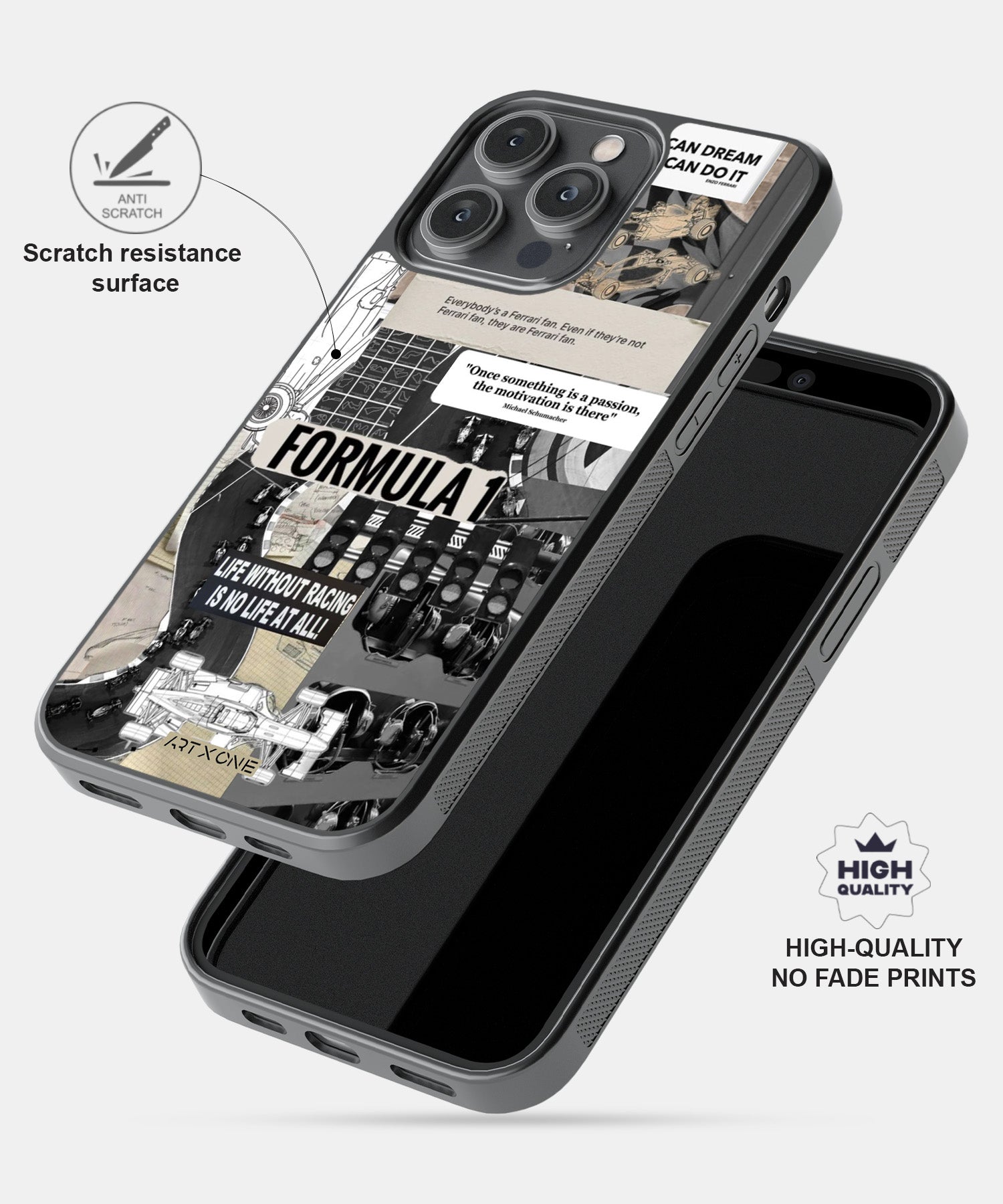 Formula 1 Sticker Mobile Back Cover