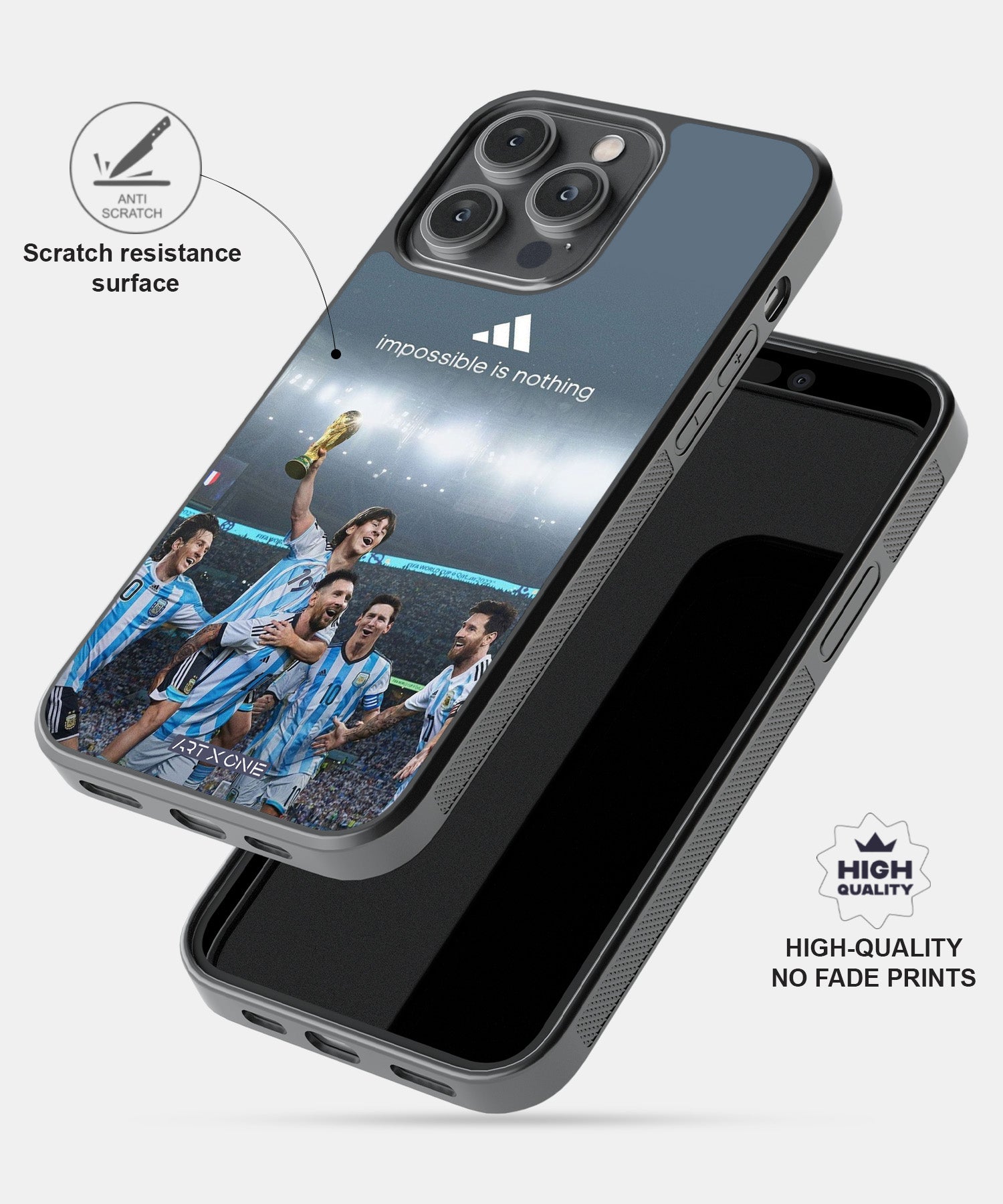 Football (Messi Nothing is Impossible) Mobile Back Cover