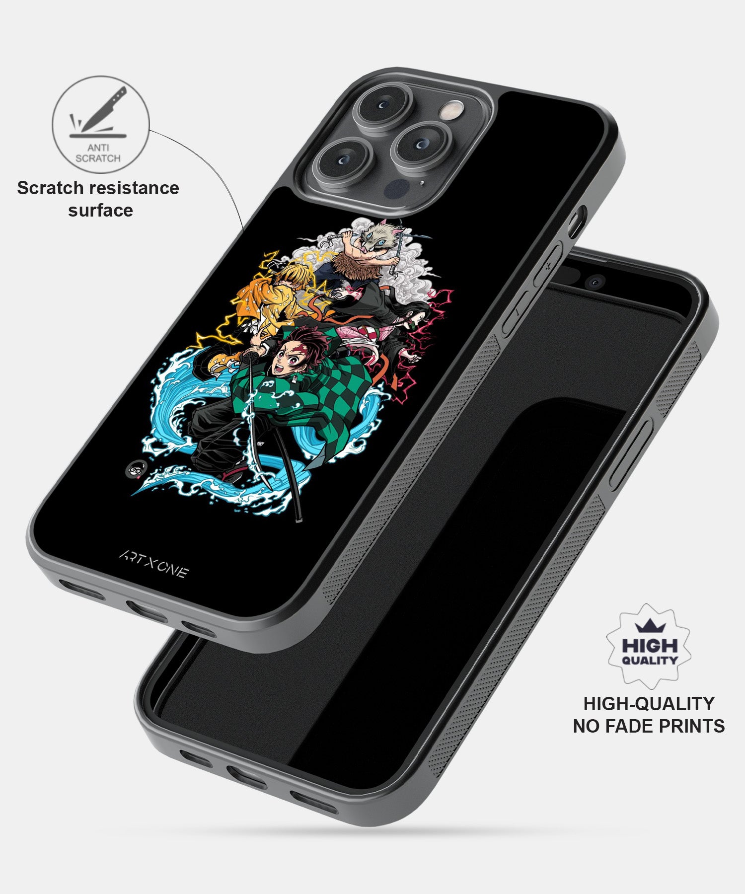Black Demon Slayer Mobile Back Cover