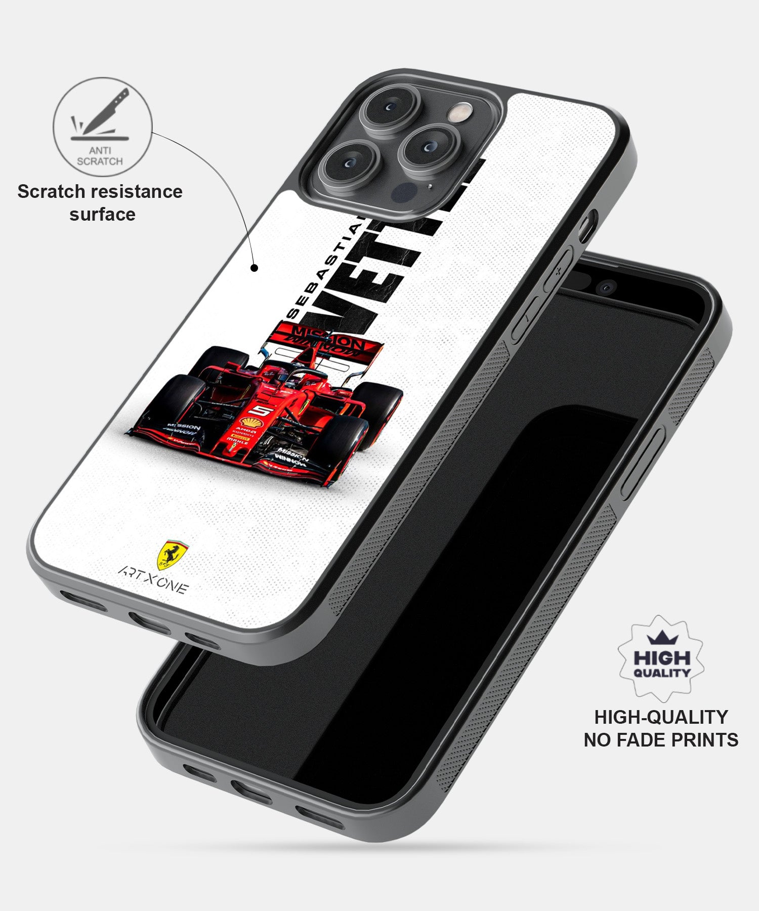 Sebastian Vettel Ferrari F1 Mobile Back Cover