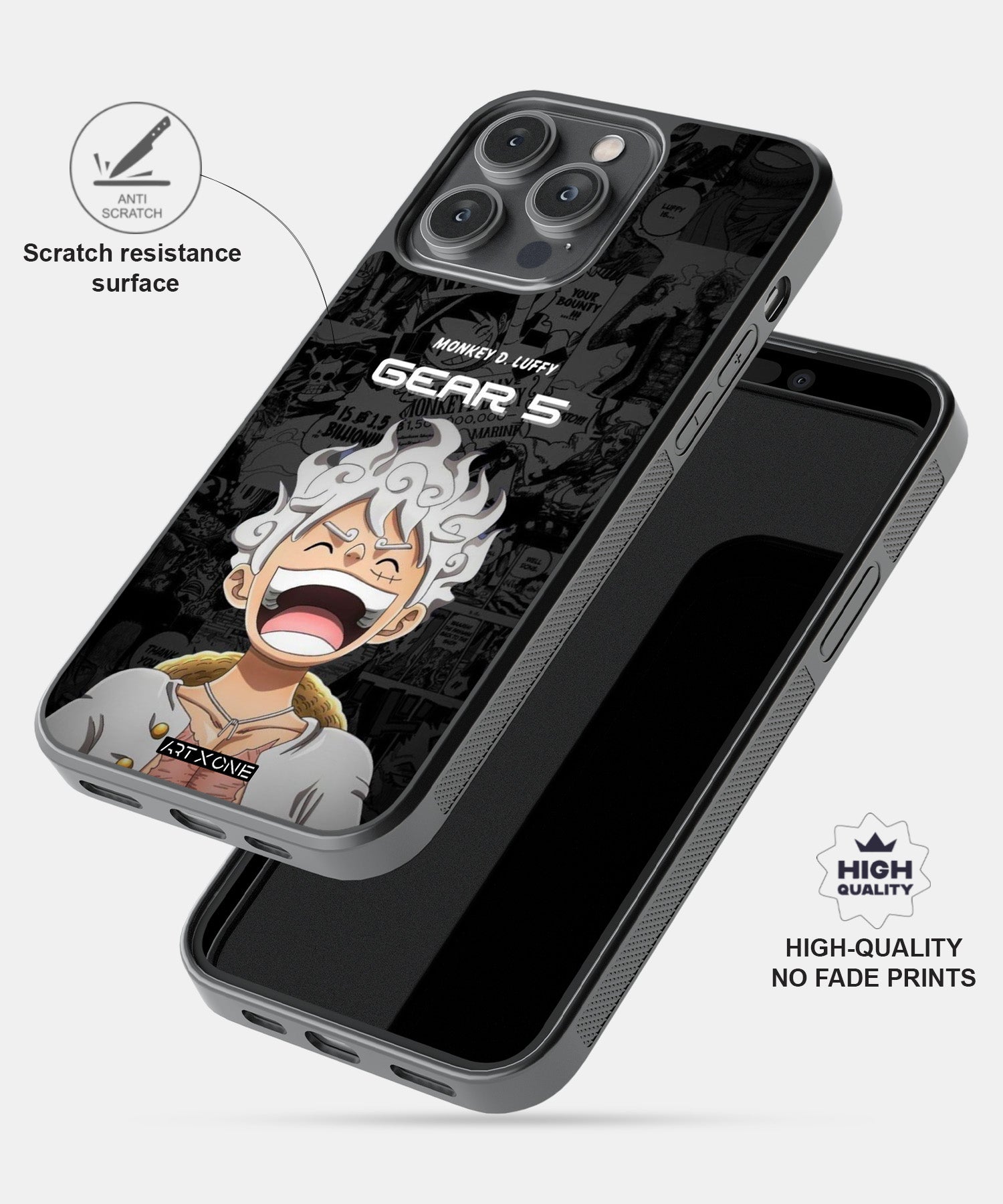 One Piece  (Luffy Gear 5 Black) Mobile Back Cover