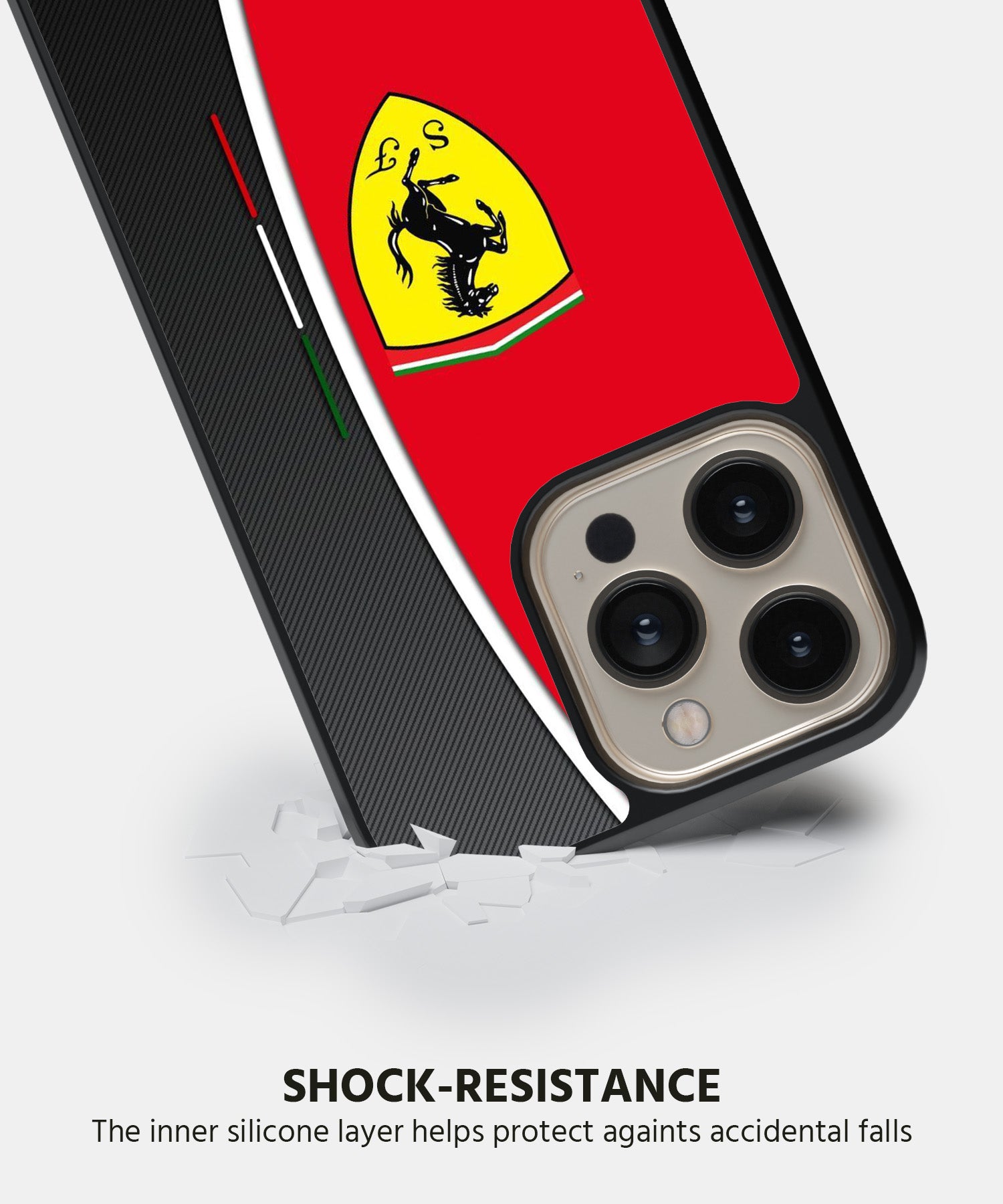 Ferrari Logo with Red and Black Stroke Mobile Back Cover