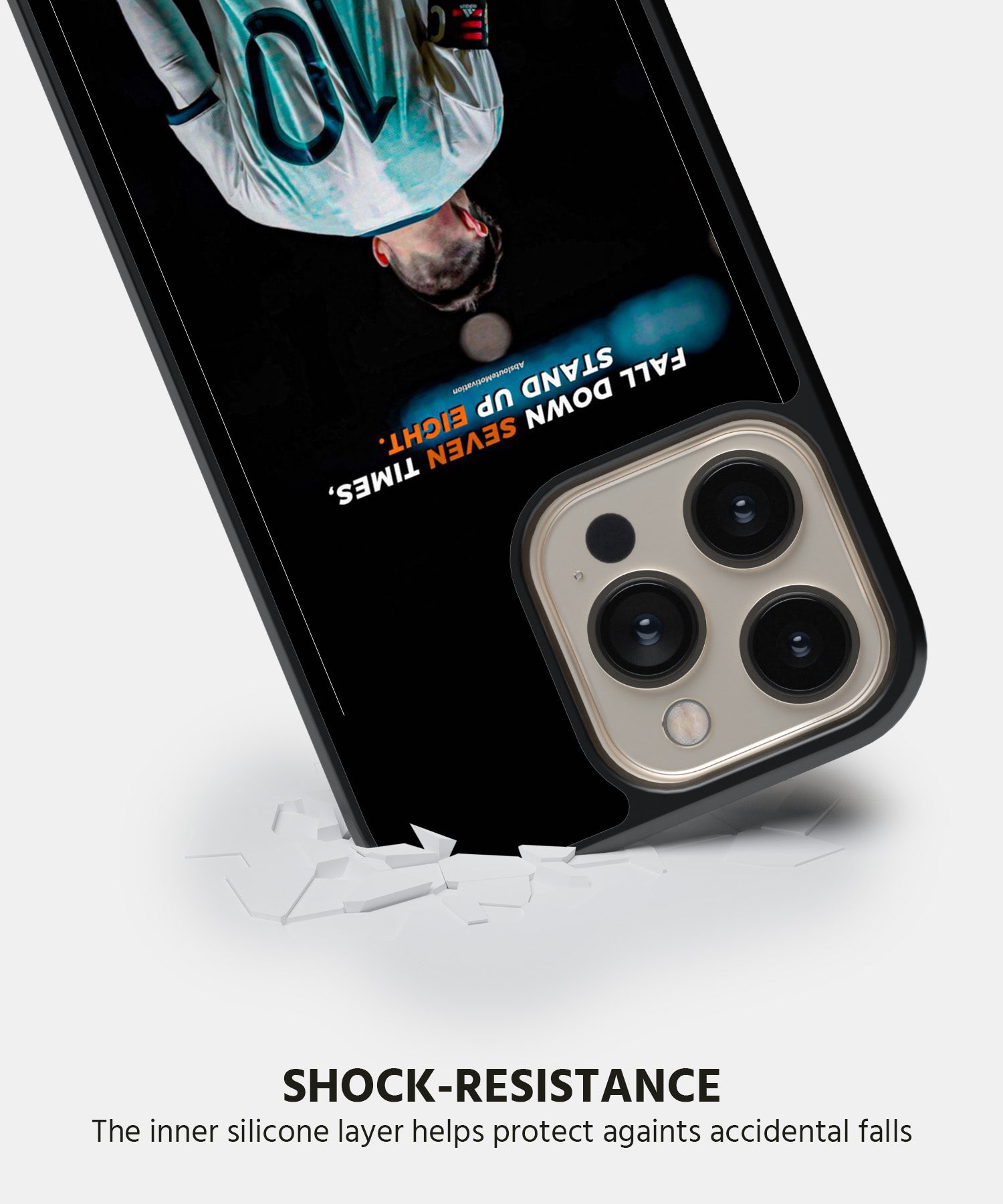 Football (Never Give Up Messi) Mobile Back Cover