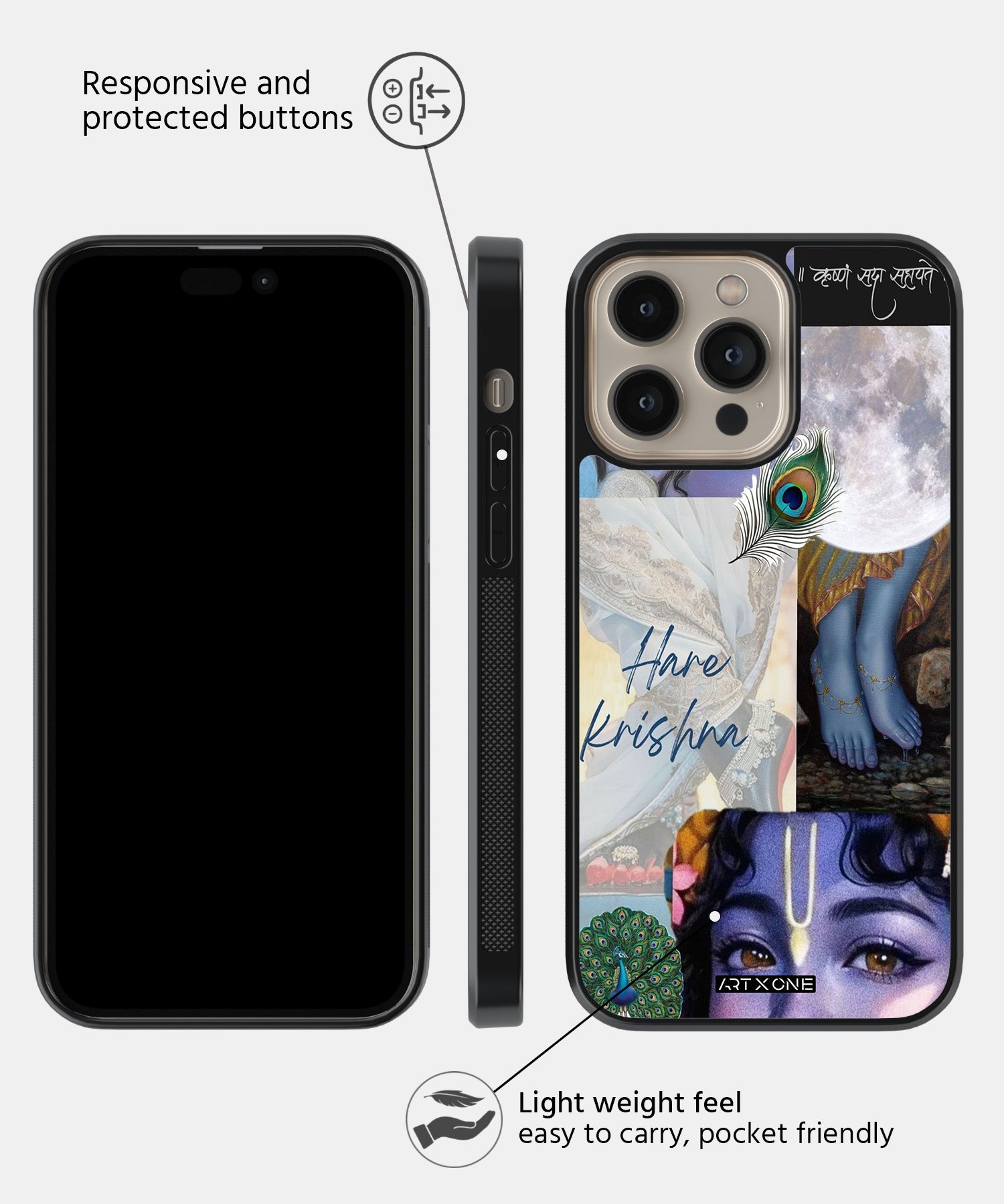Hindu Gods (Hare Krishna) Mobile Back Cover