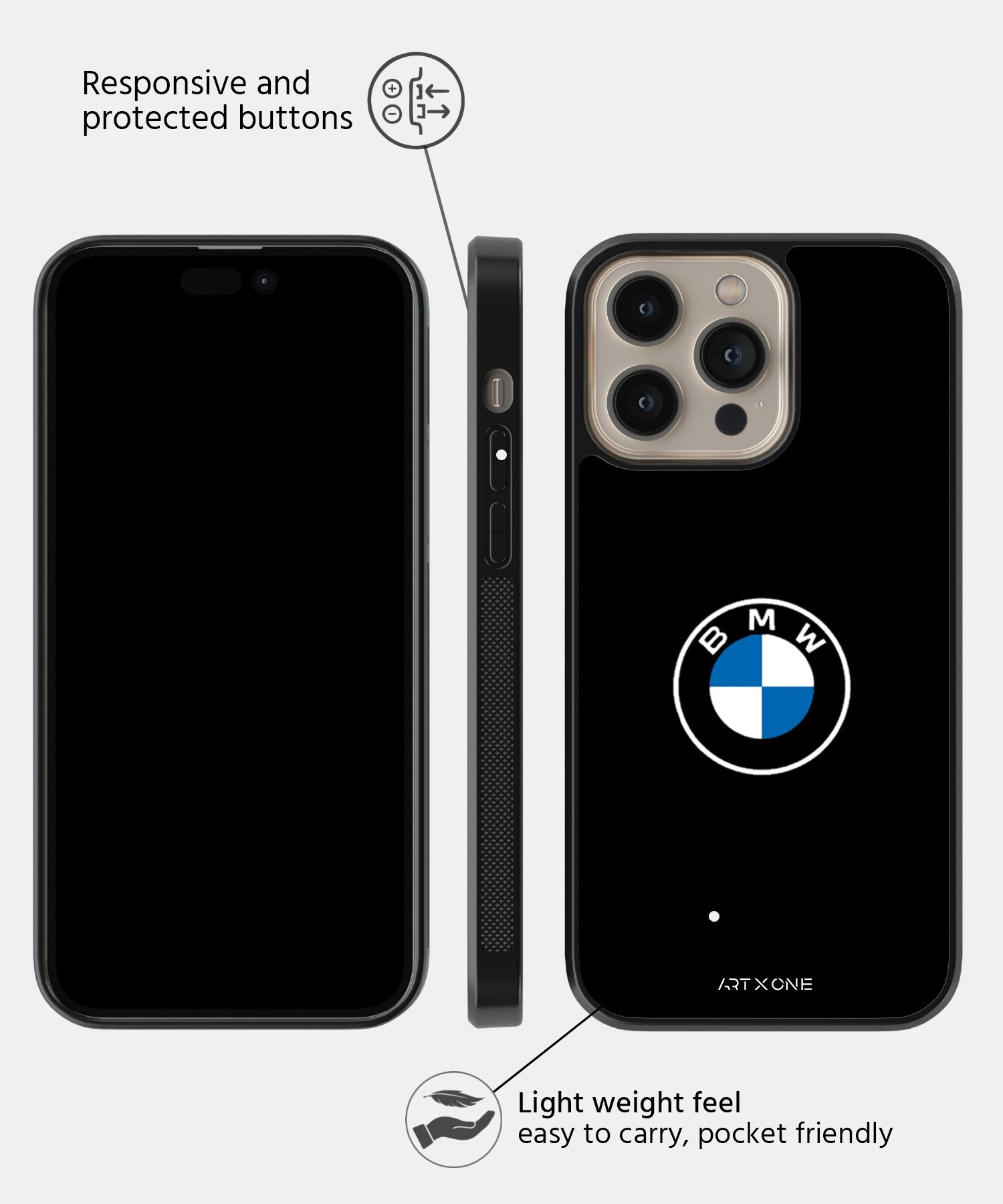 BMW Steel Color Mobile Back Cover