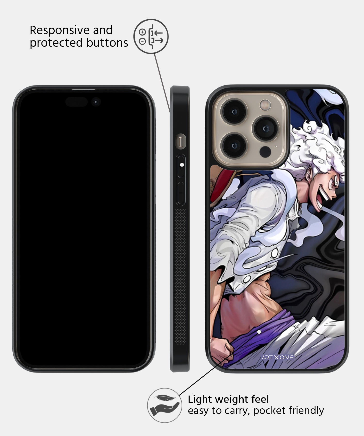 Powerful Luffy Mobile Back Cover