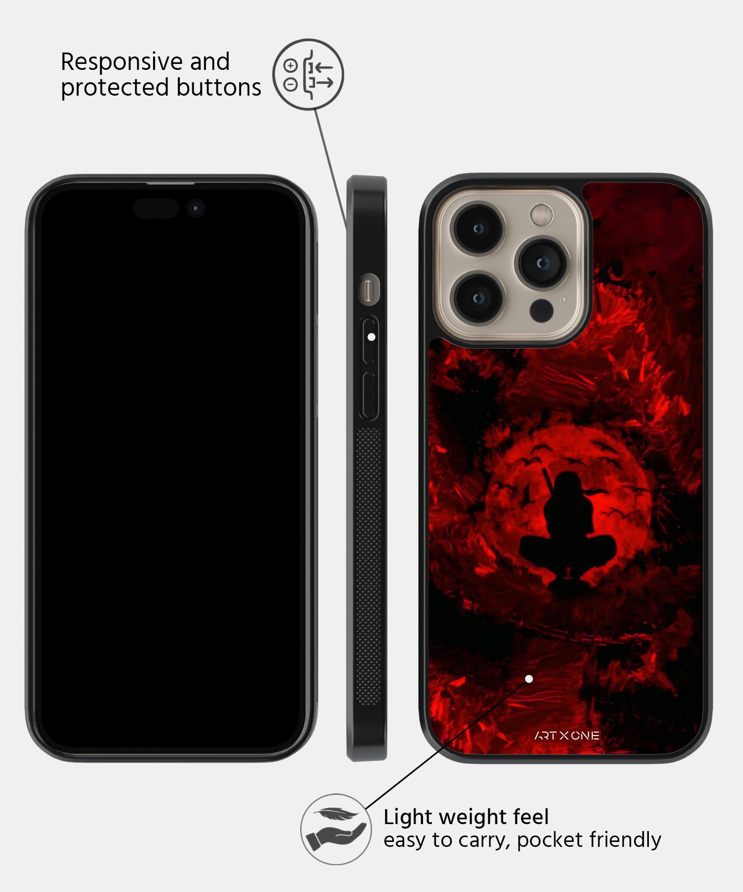 Sasuke Uchiha Red Moon Mobile Back Cover