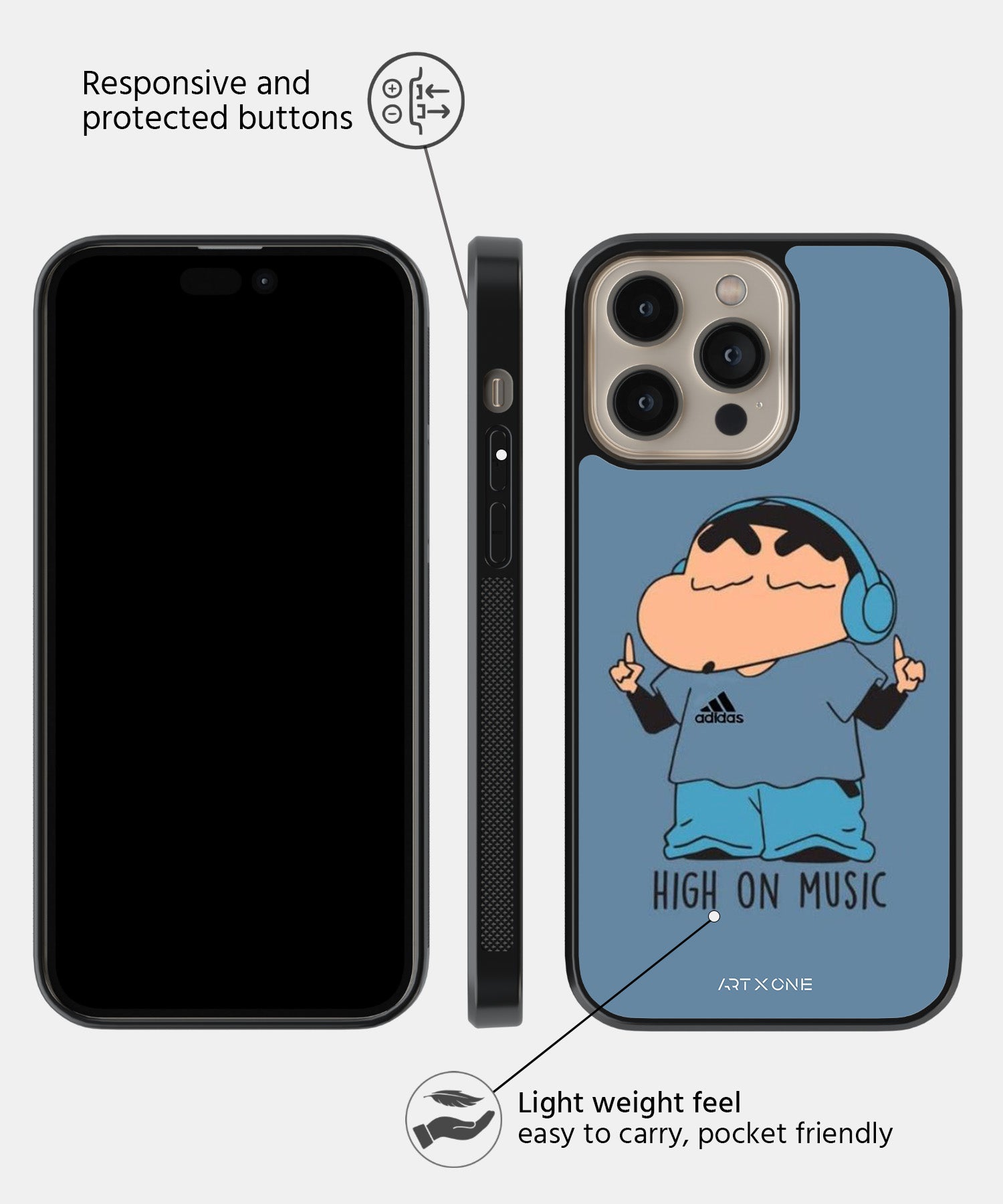 Cartoon (Shinchan High on Music) Mobile Back Cover
