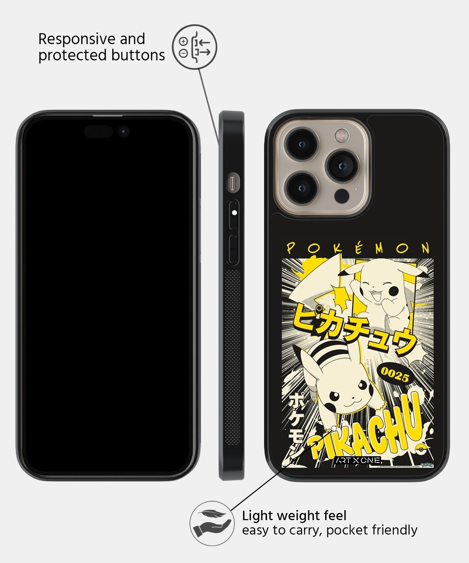 Cartoon (Pikachu Thunder) Mobile Back Cover