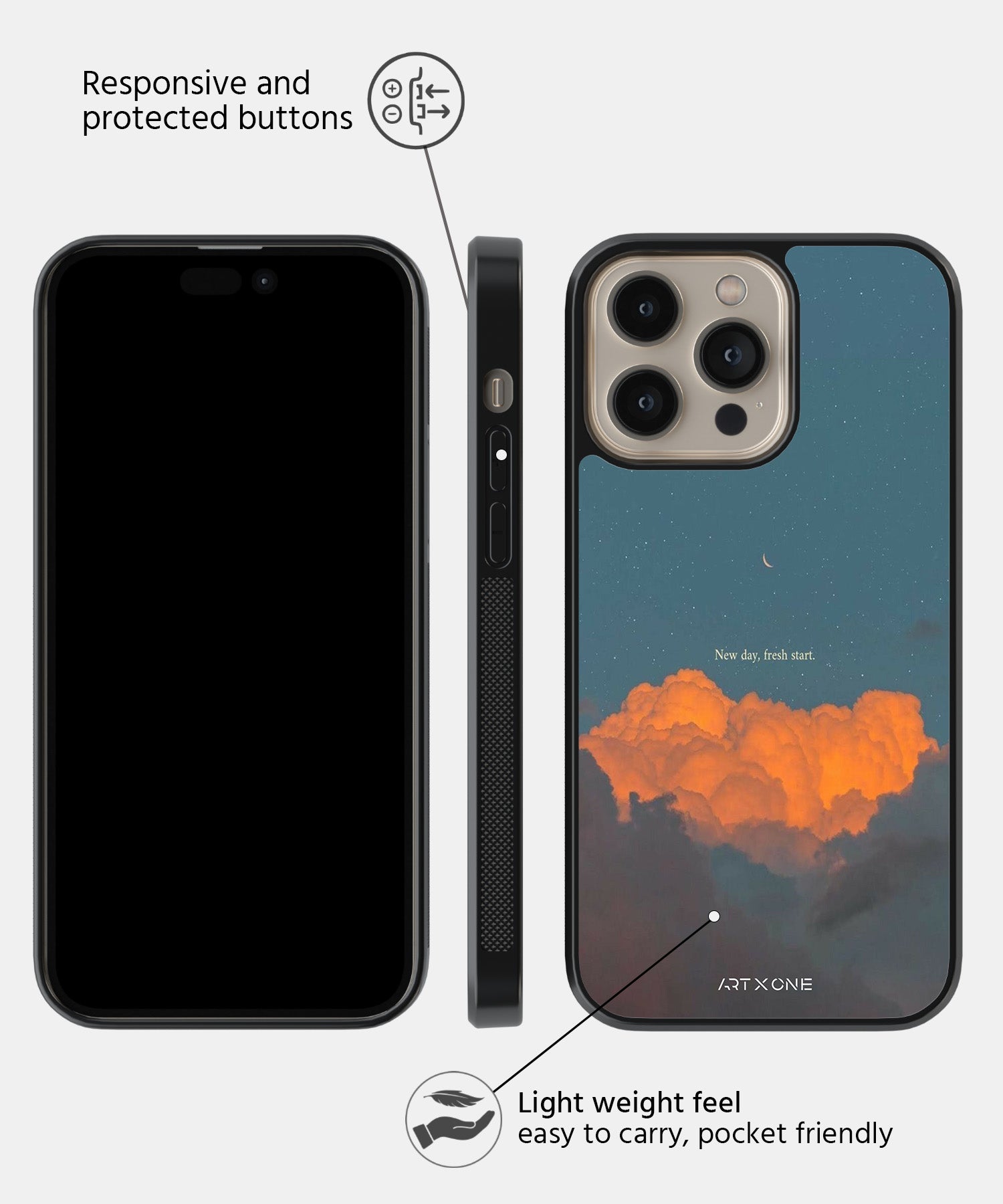 New Day, Fresh Start! Mobile Back Cover