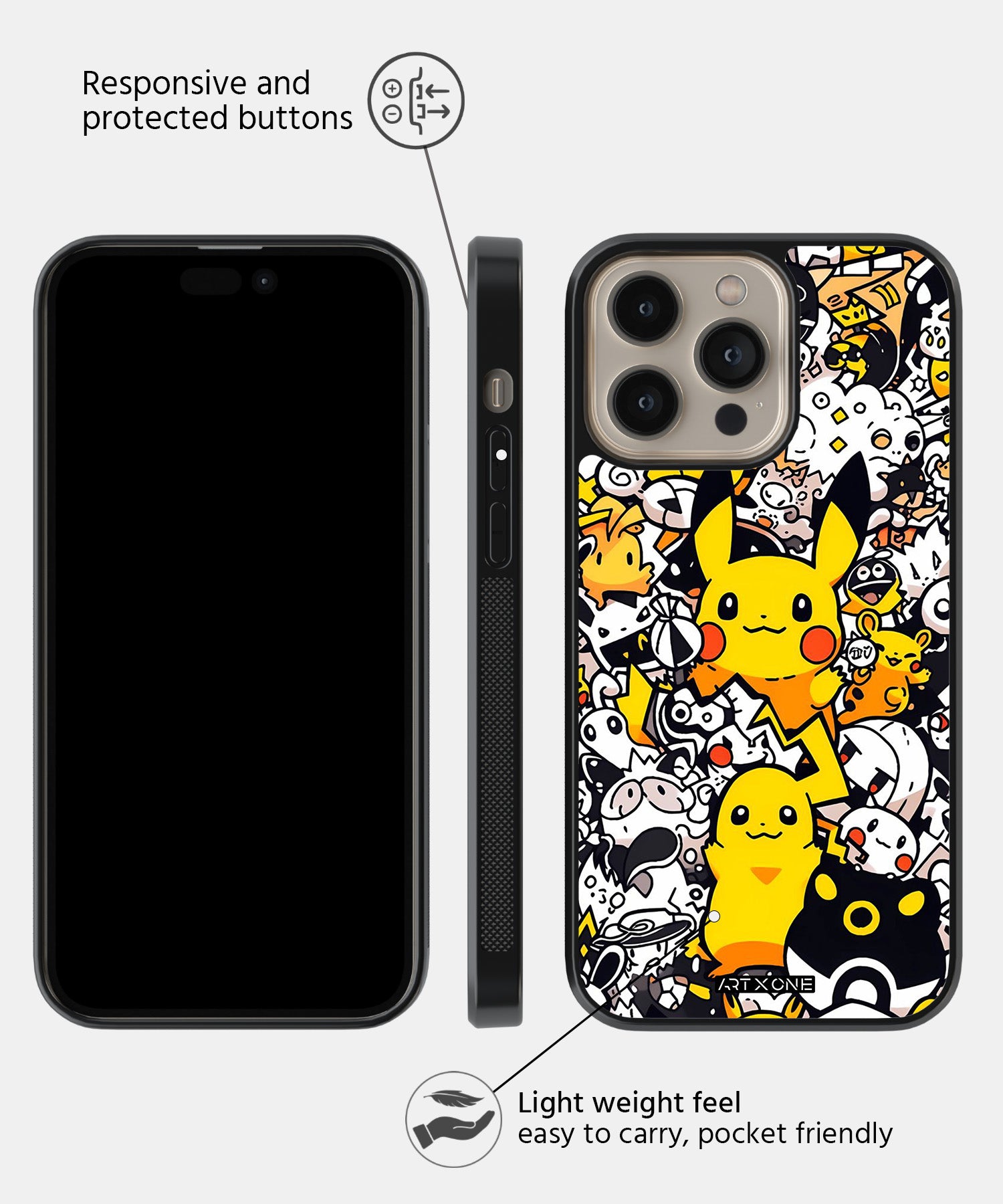Cartoon (Pichu Pikachu) Mobile Back Cover